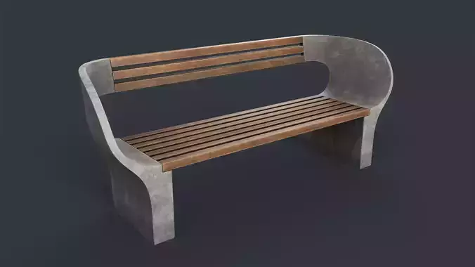 Modern Outdoor Bench 29 PBR Game Ready