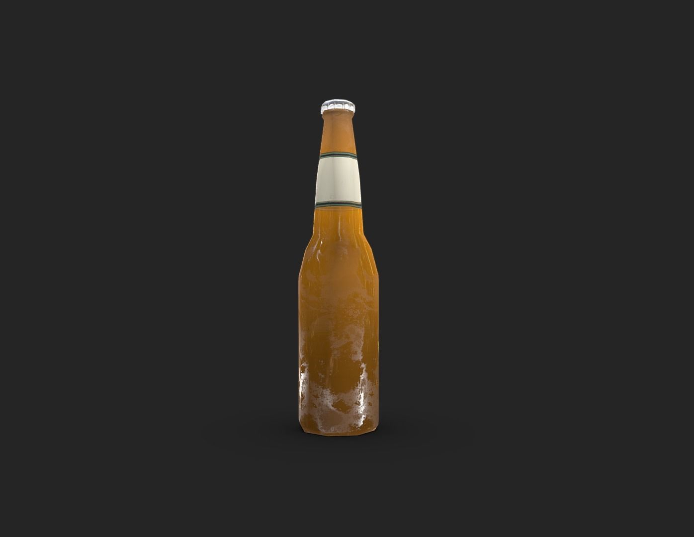 Low-poly Beer bottle Low-poly 3D model_1