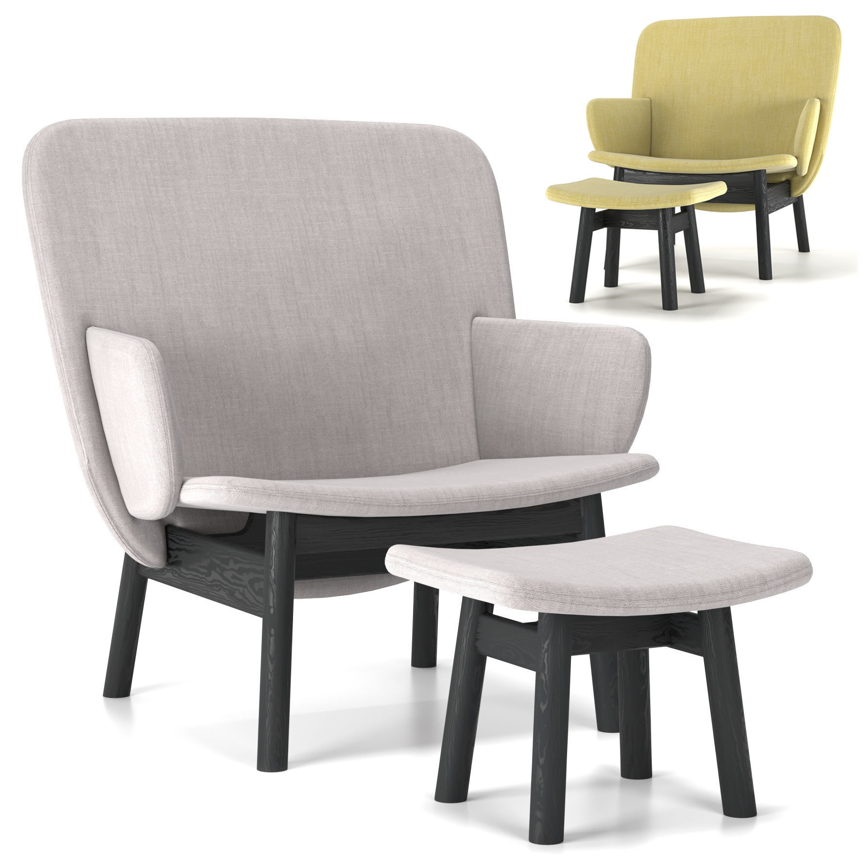 ALA ARMCHAIR with FOOTREST by La Cividina2 3D model CGTrader