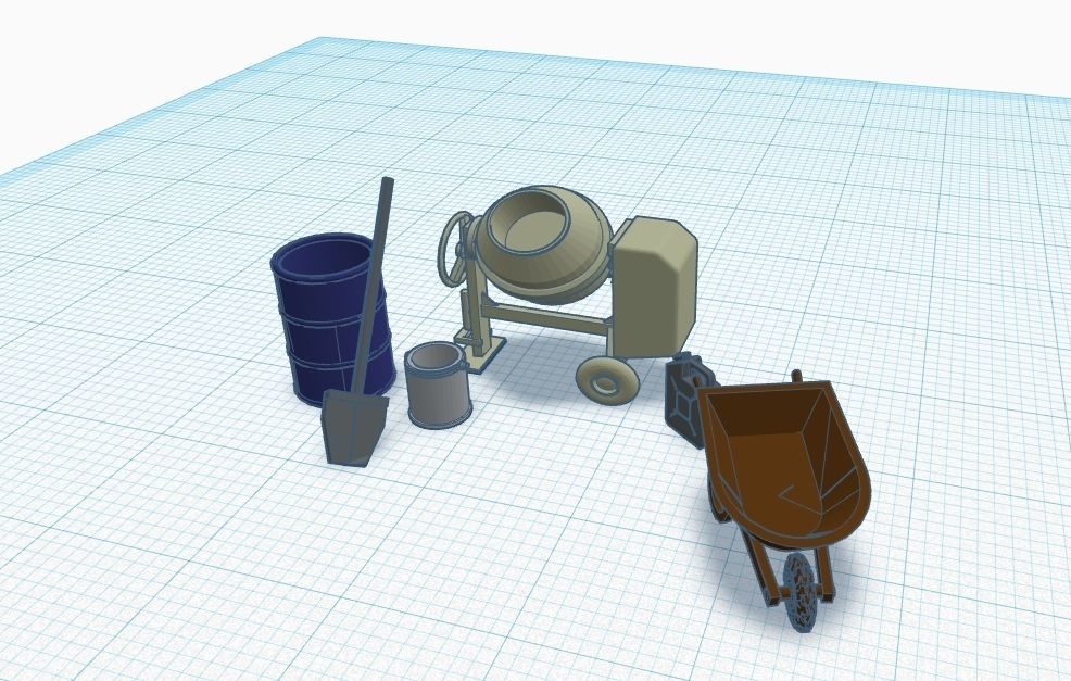 Construction Pack Scale H0 ho 1-87 3D print model_4