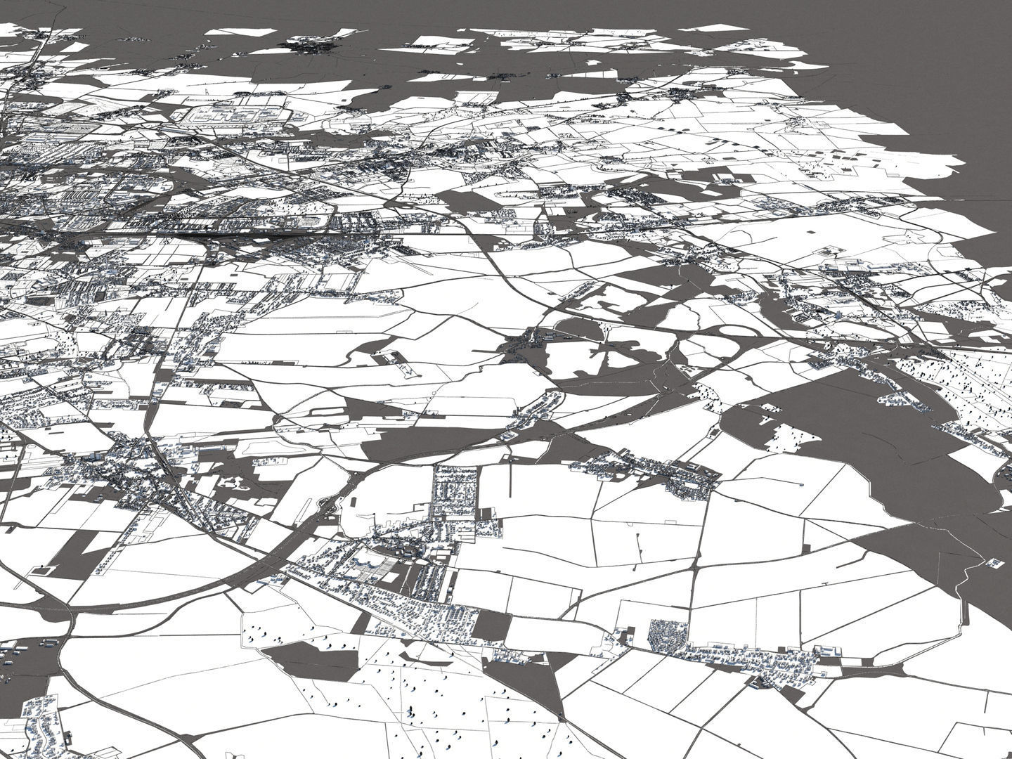Leipzig Germany 50x50km 3D City Map 3D model_26