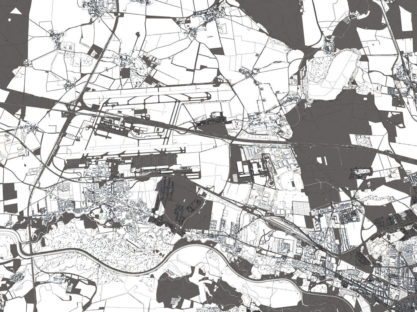 Leipzig Germany 50x50km 3D City Map 3D model_21