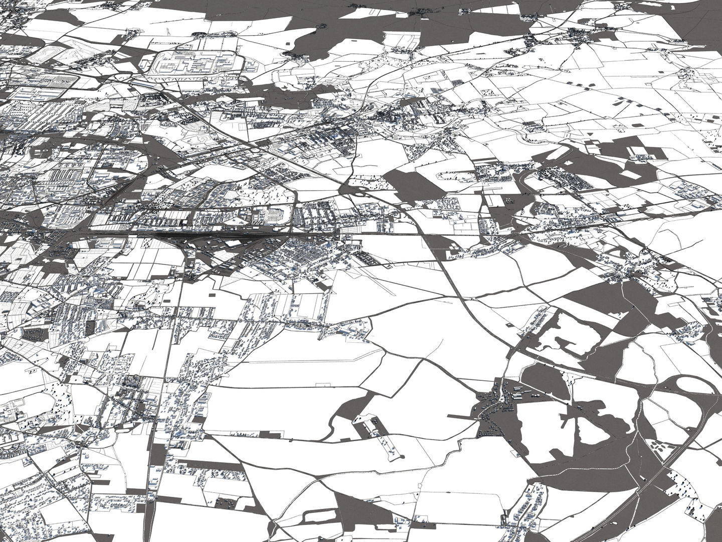 Leipzig Germany 50x50km 3D City Map 3D model_23