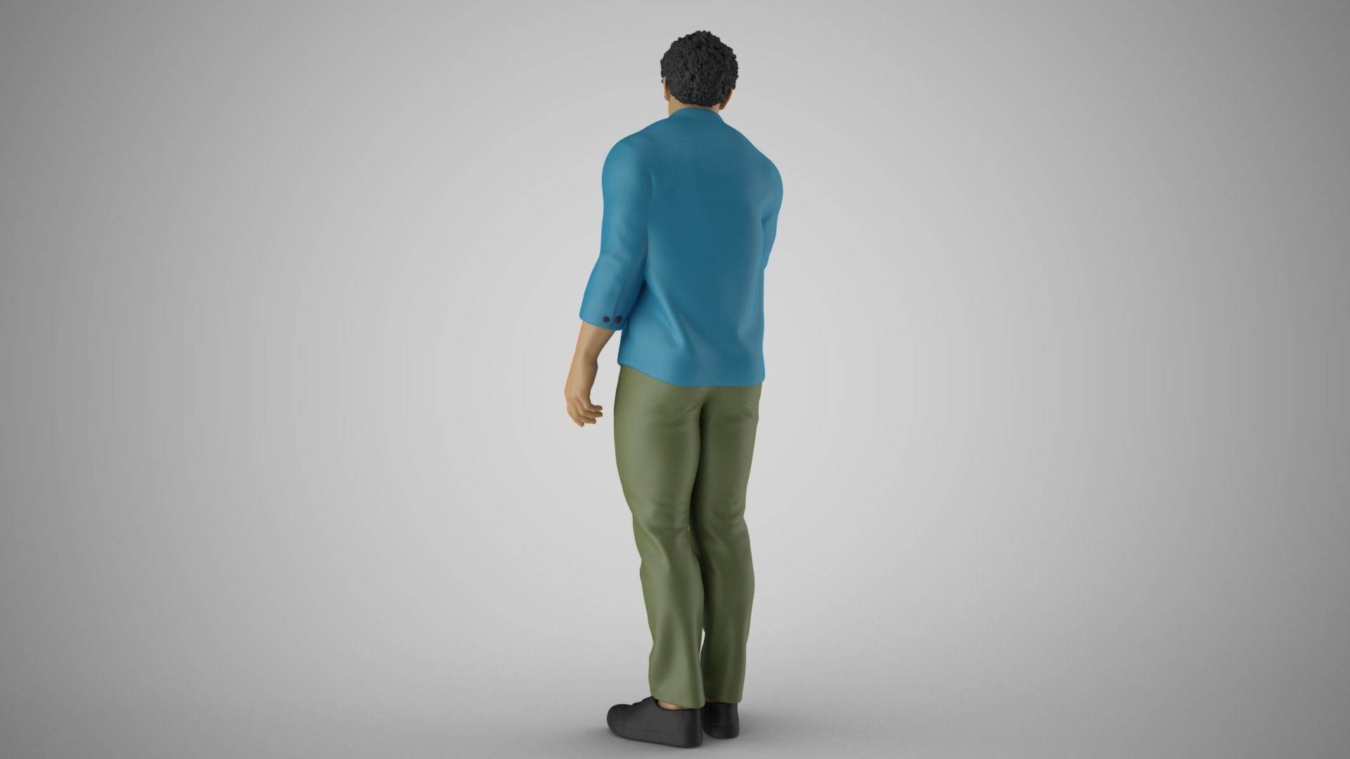 Man Extend his Hand  3D print model_7