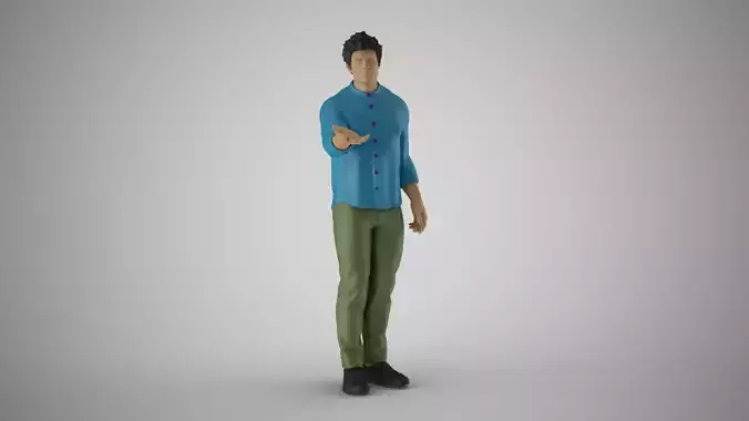 Man Extend his Hand  3D print model
