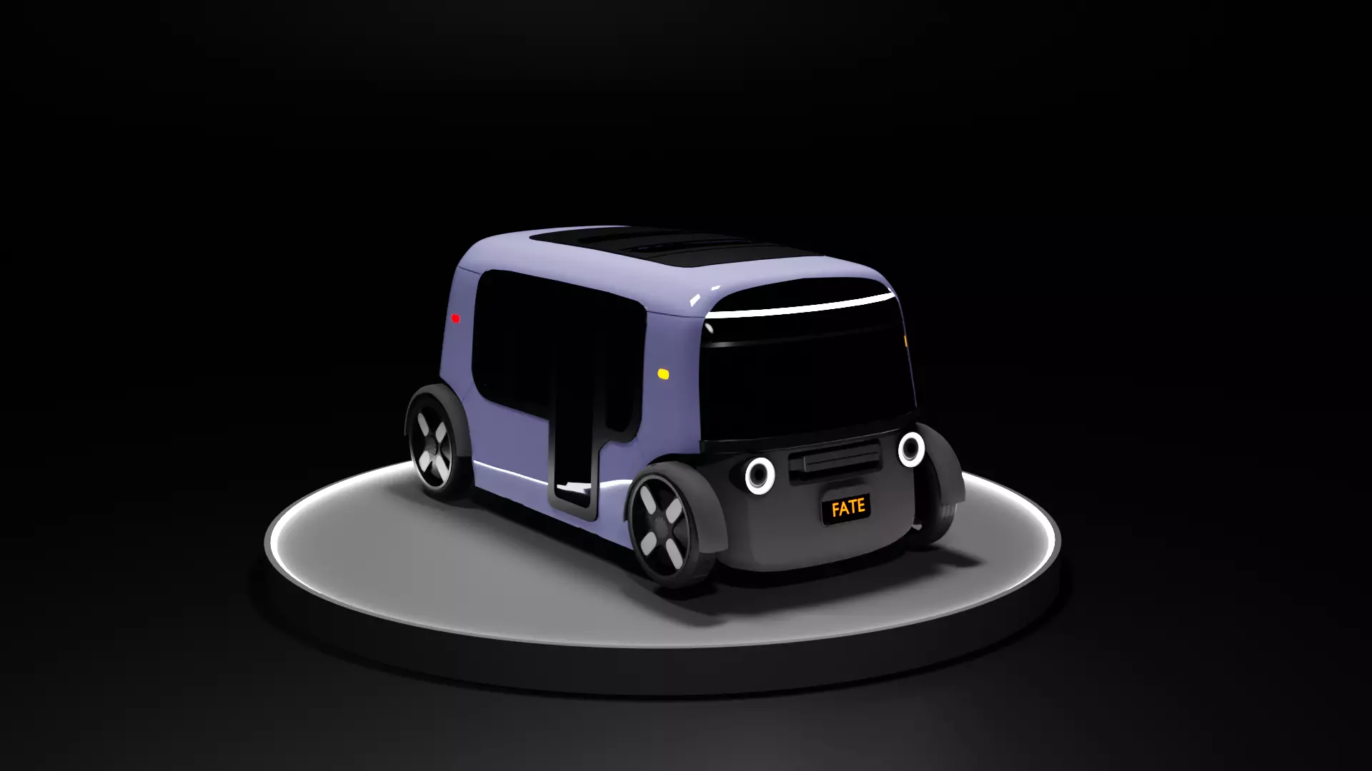 future vehicle Low-poly 3D model_0