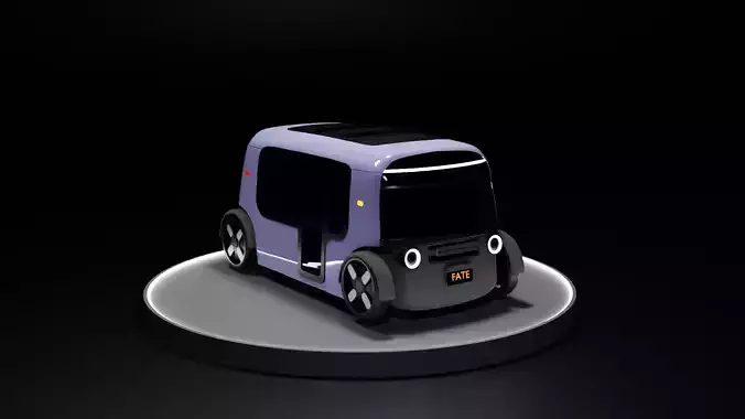 future vehicle Low-poly 3D model