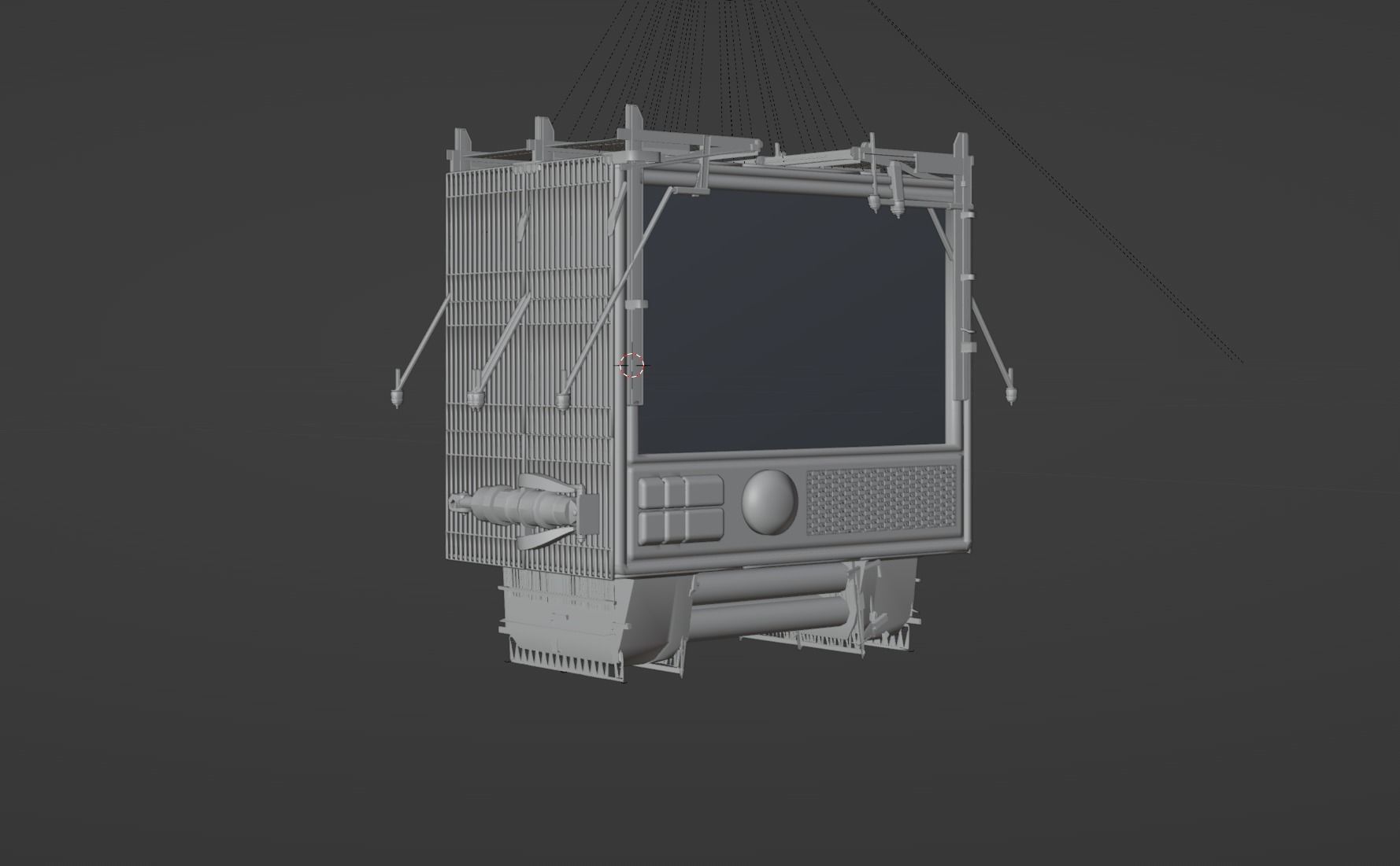 Future Monitor Low-poly 3D model_2