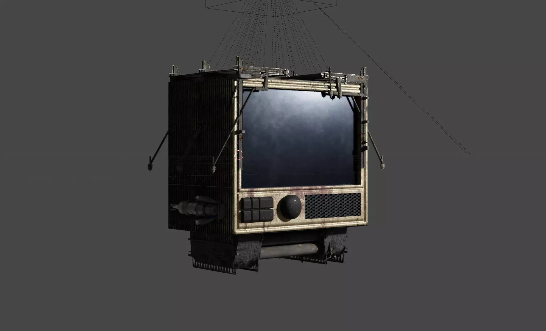 Future Monitor Low-poly 3D model_0