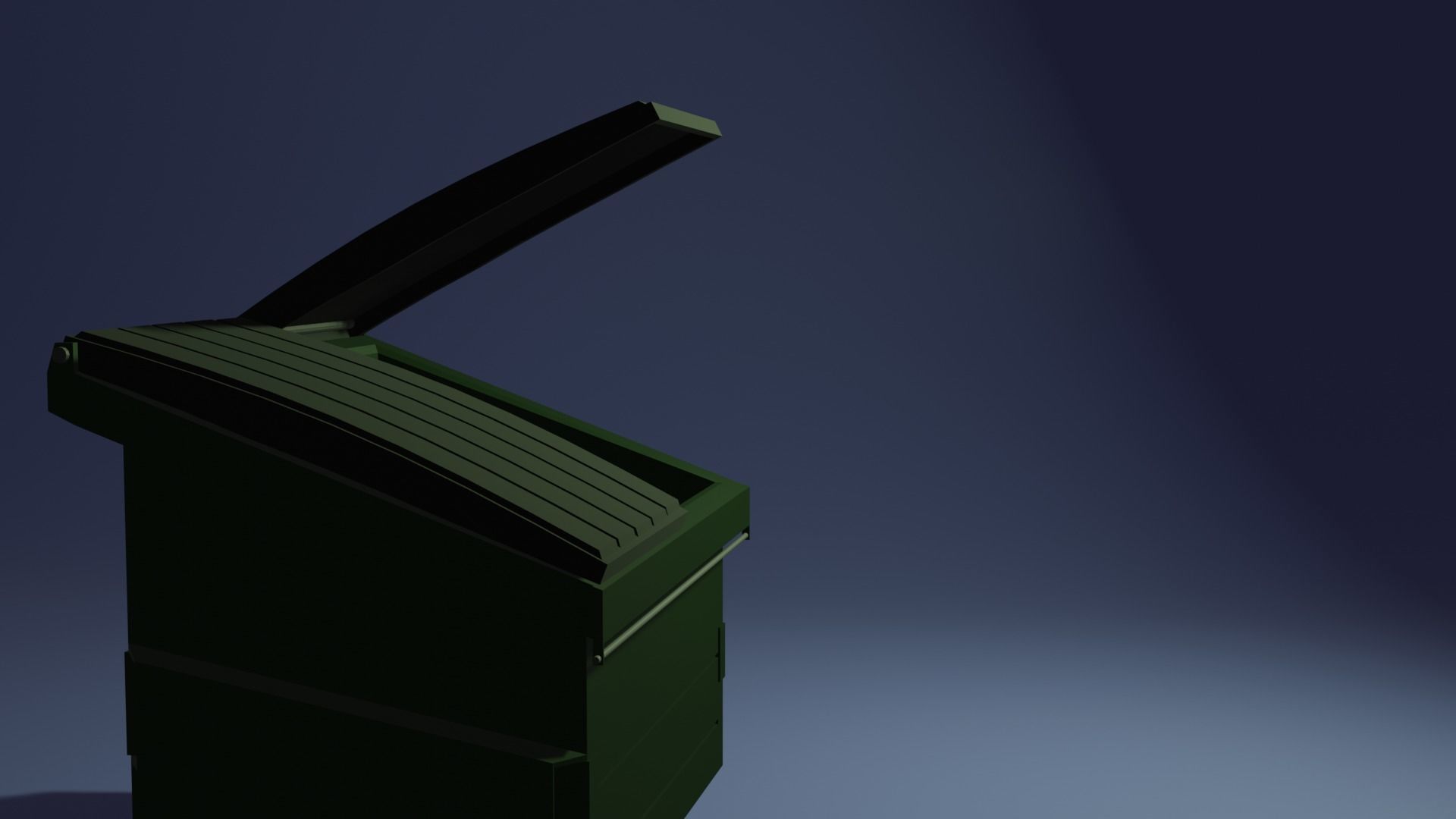 Low Poly Dumster trash bin Low-poly 3D model_3