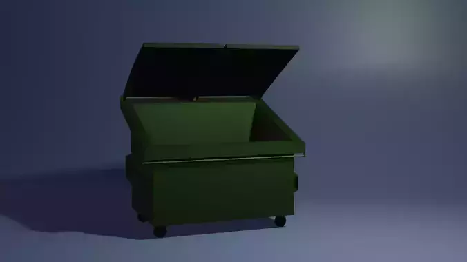 Low Poly Dumster trash bin