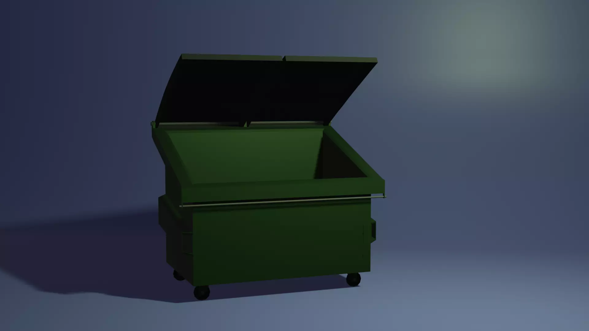 Low Poly Dumster trash bin Low-poly 3D model_0