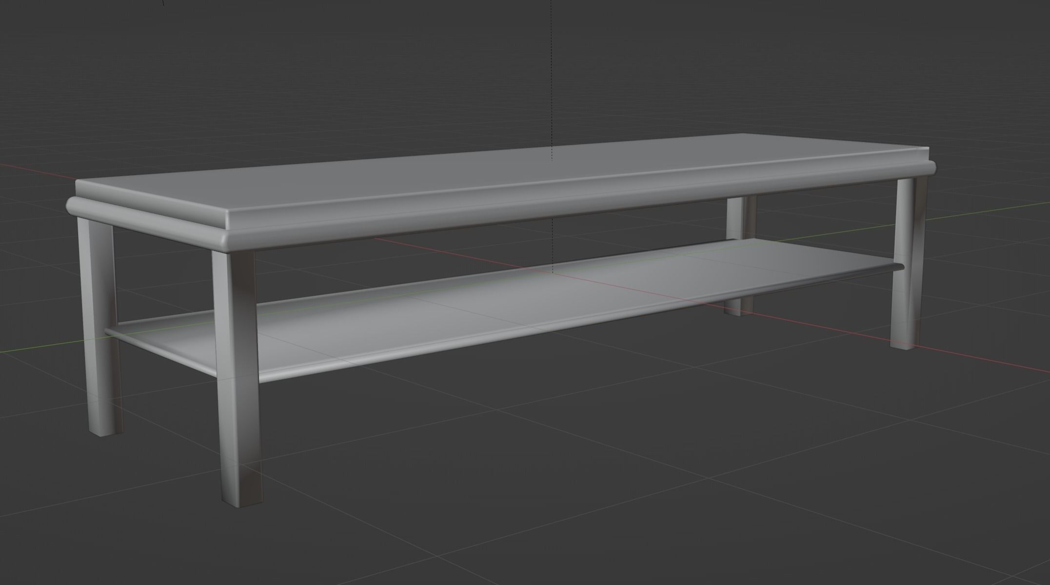 Metal Workbench 3D model_2