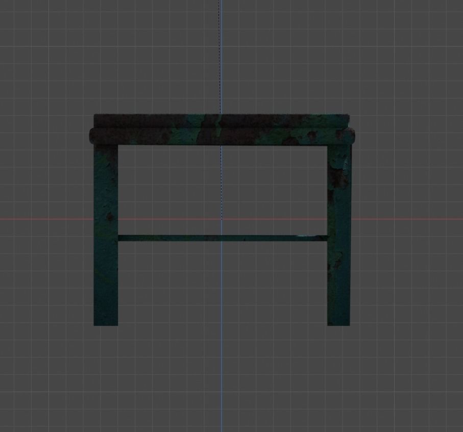 Metal Workbench 3D model_4