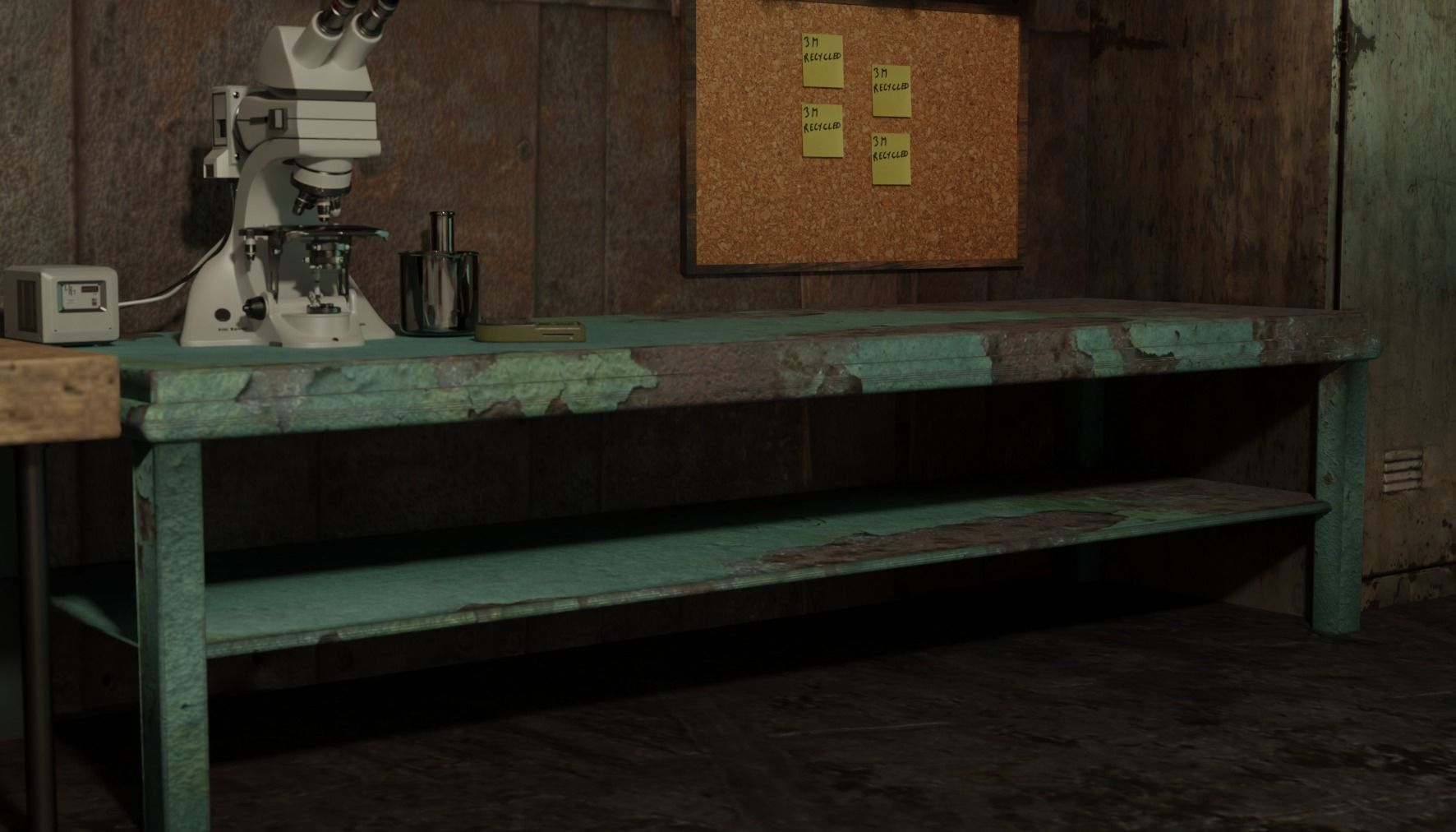 Metal Workbench 3D model_1