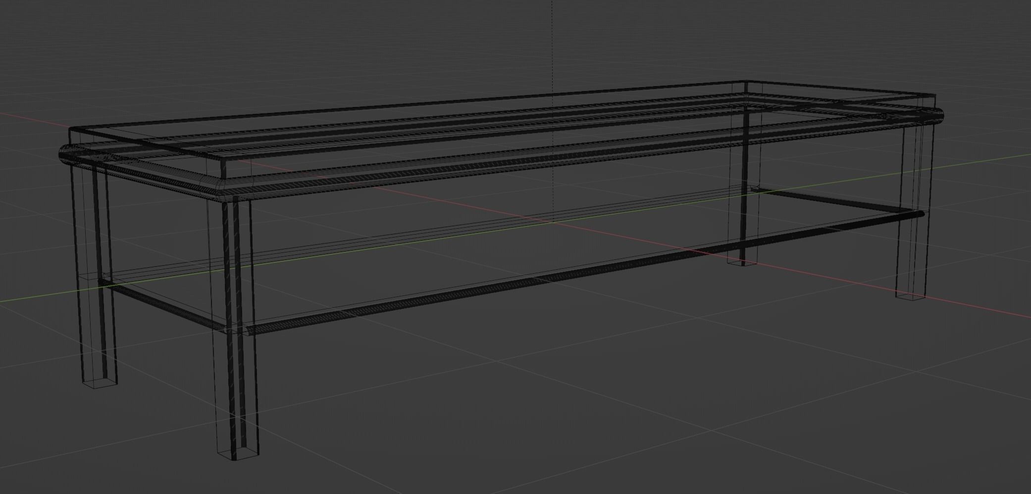 Metal Workbench 3D model_5