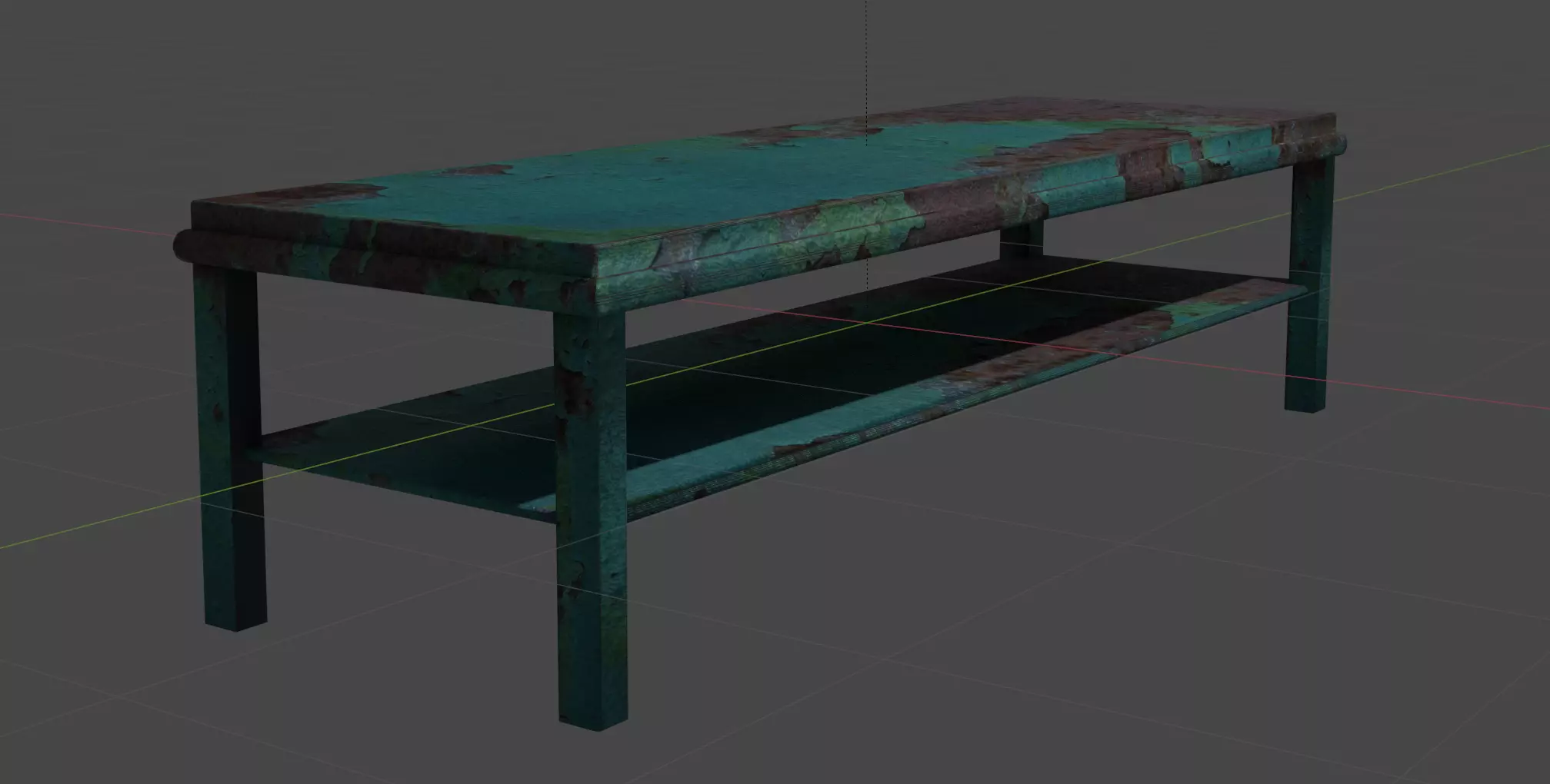 Metal Workbench 3D model_0