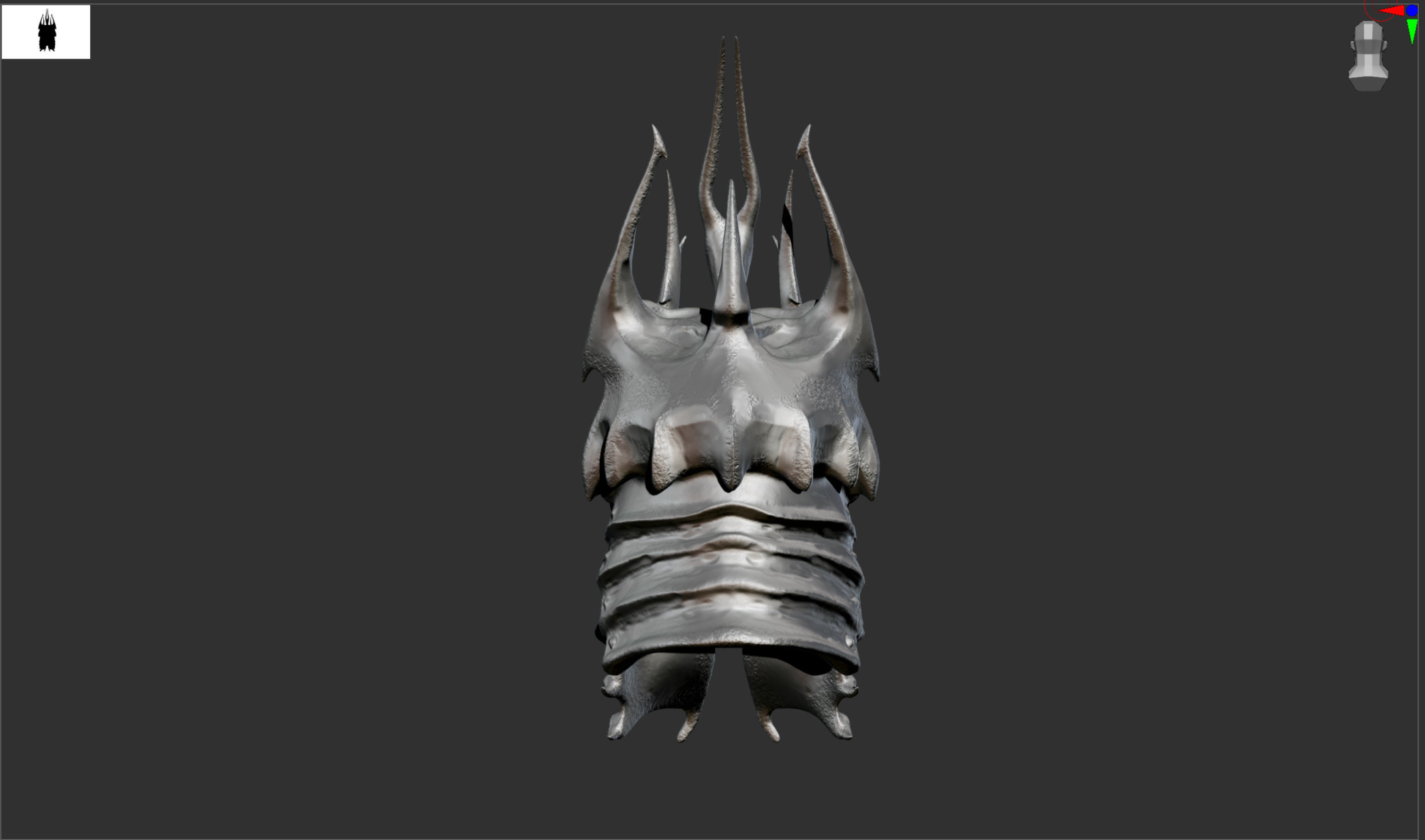 Lich King Helm of Domination cosplay or prop 3D print model_5