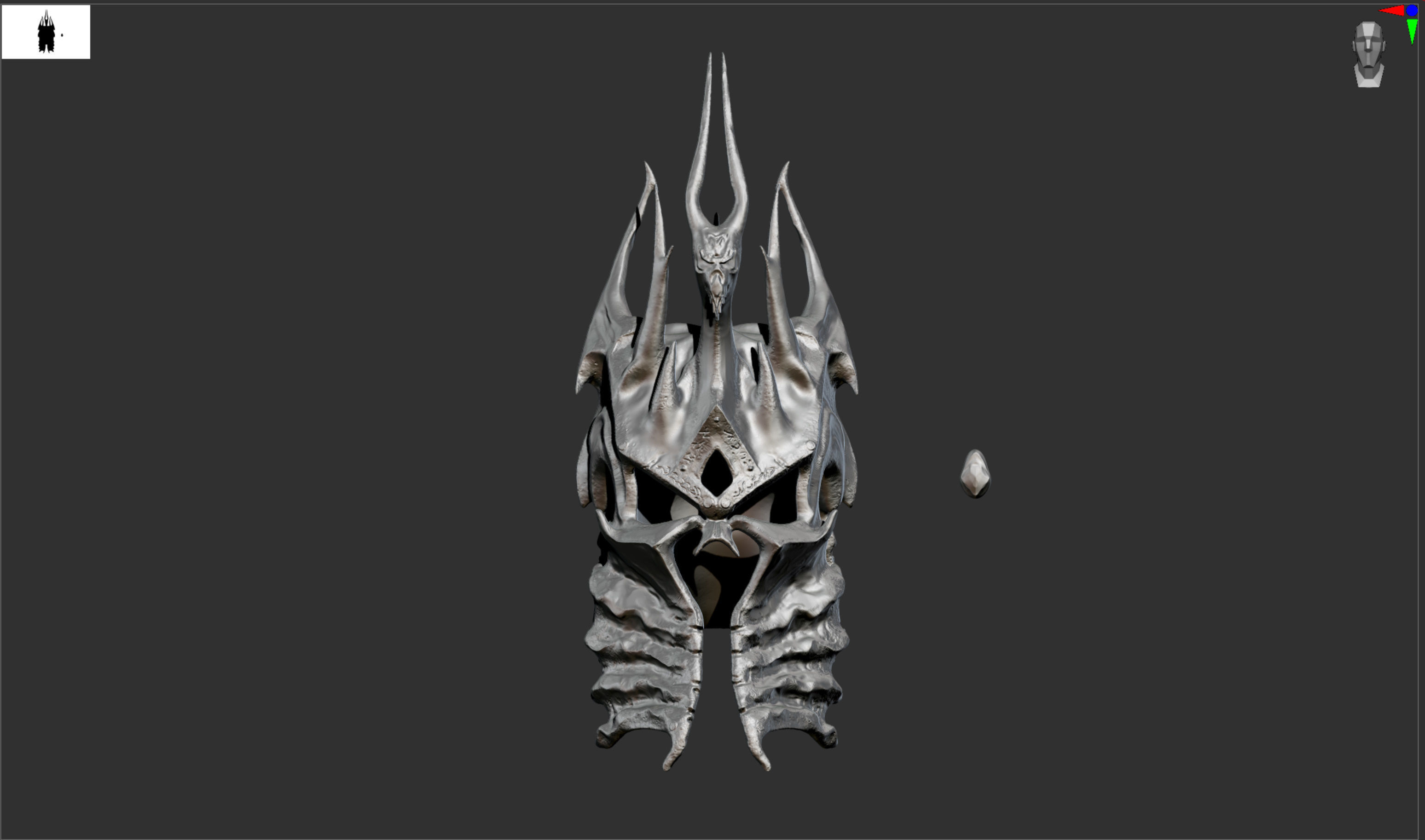 Lich King Helm of Domination cosplay or prop 3D print model_11