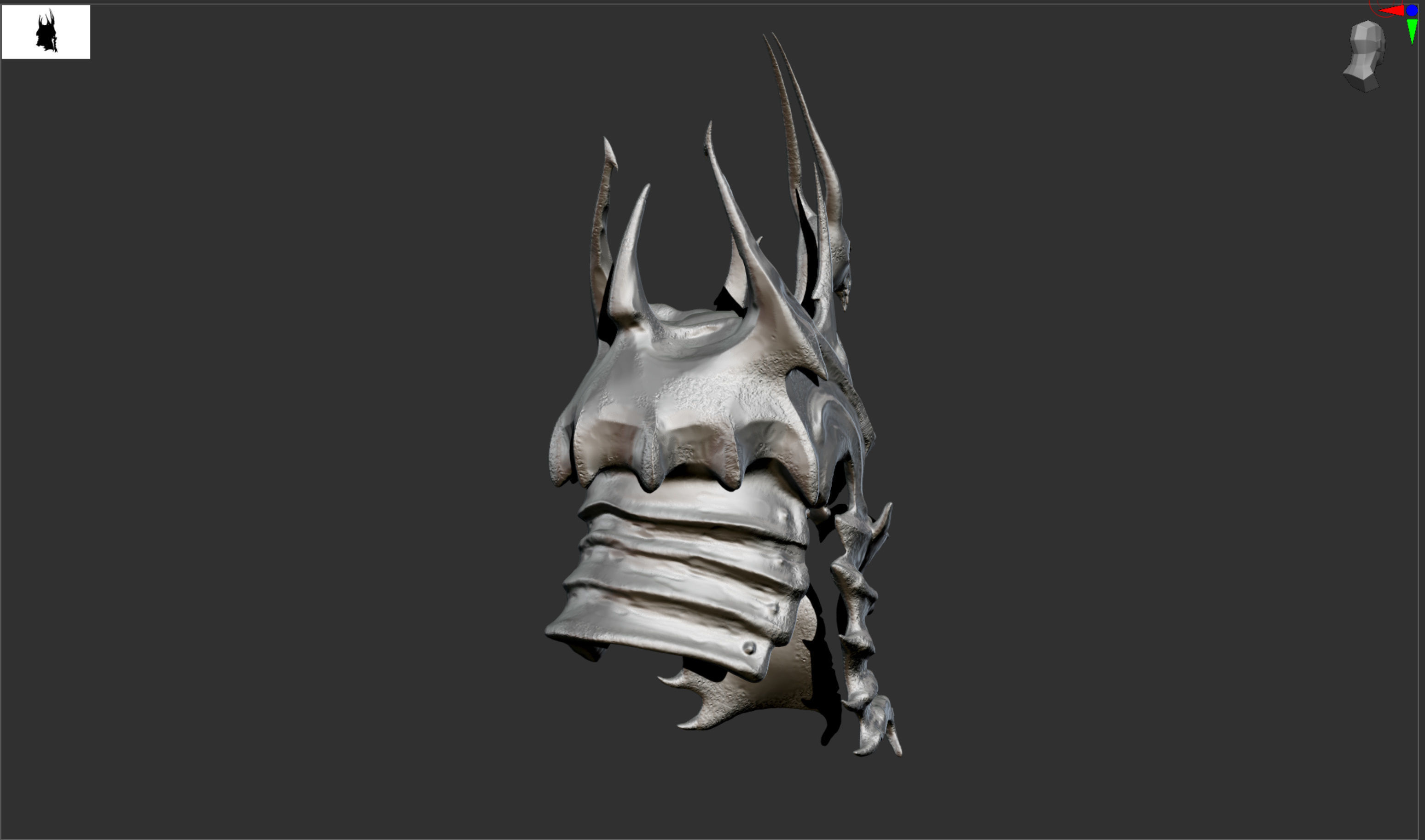 Lich King Helm of Domination cosplay or prop 3D print model_6