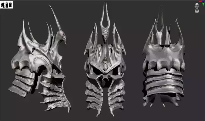 Lich King Helm of Domination cosplay or prop 3D print model