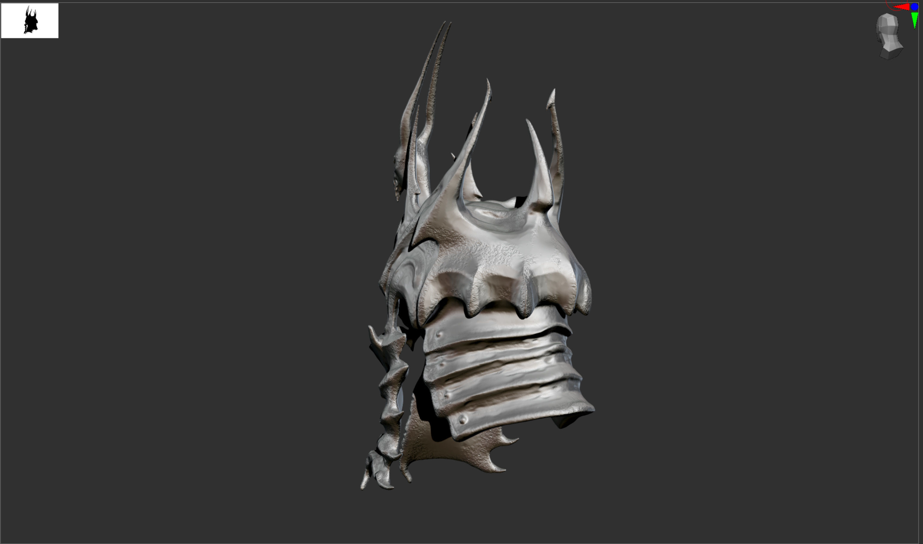 Lich King Helm of Domination cosplay or prop 3D print model_4
