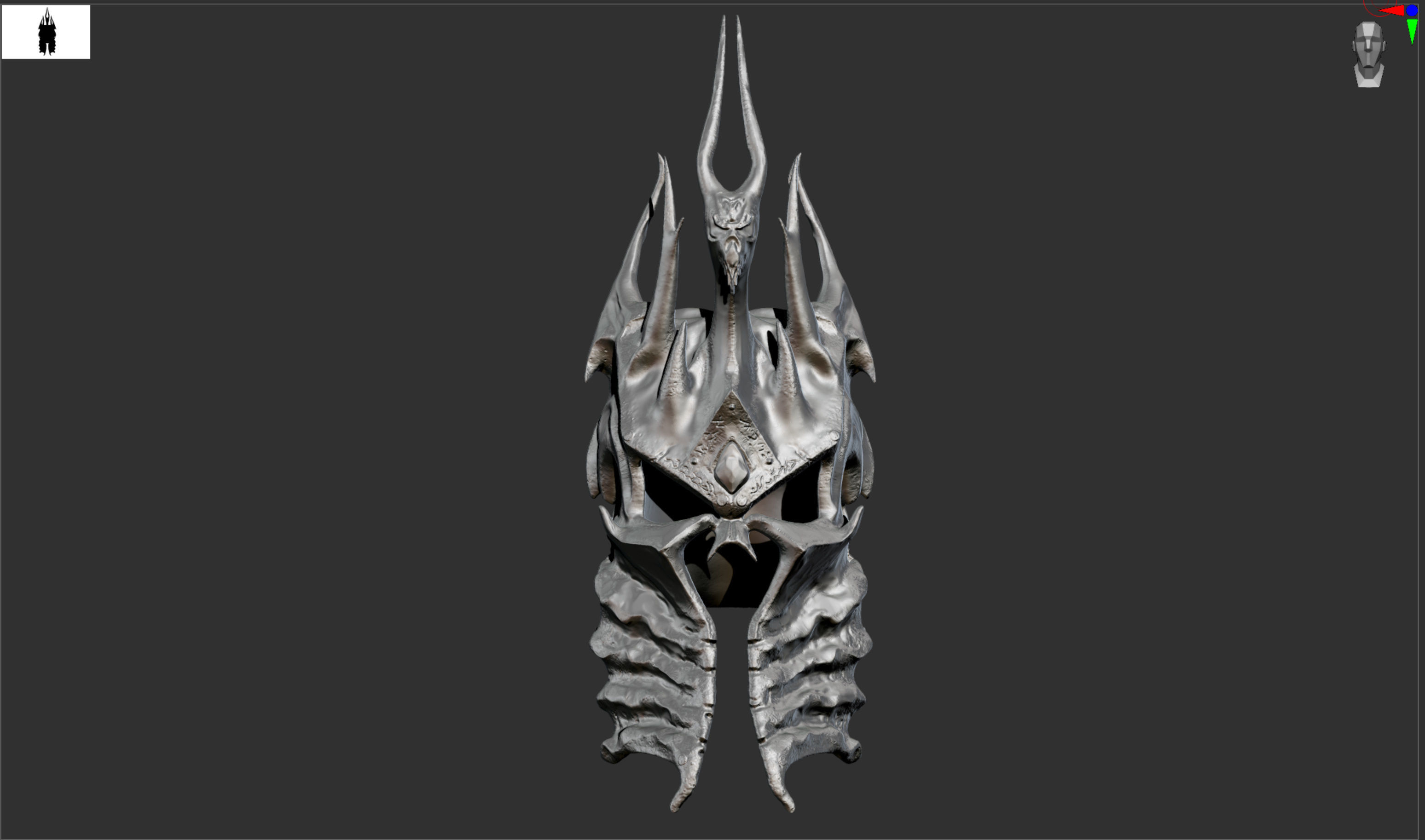 Lich King Helm of Domination cosplay or prop 3D print model_1