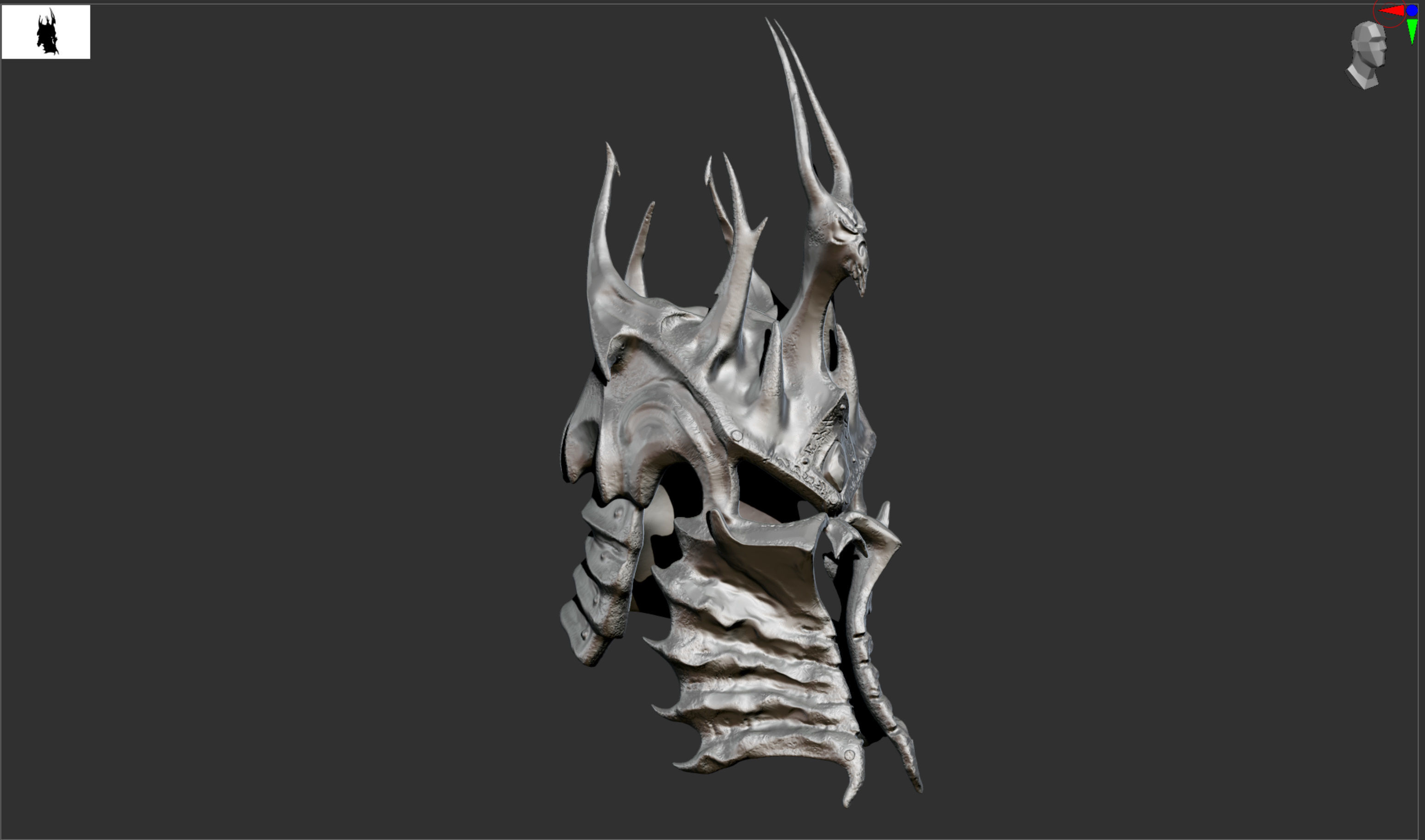 Lich King Helm of Domination cosplay or prop 3D print model_8