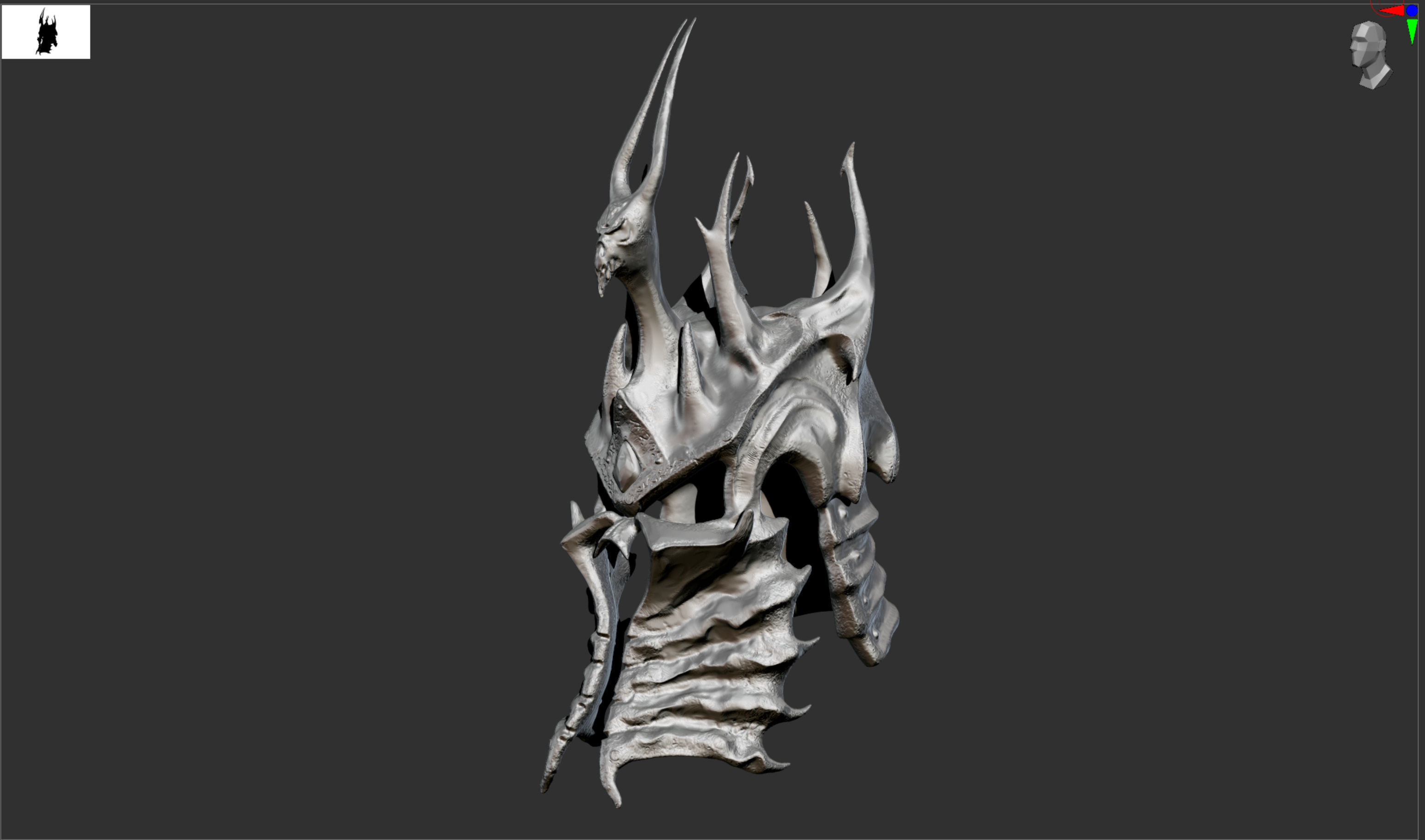 Lich King Helm of Domination cosplay or prop 3D print model_2