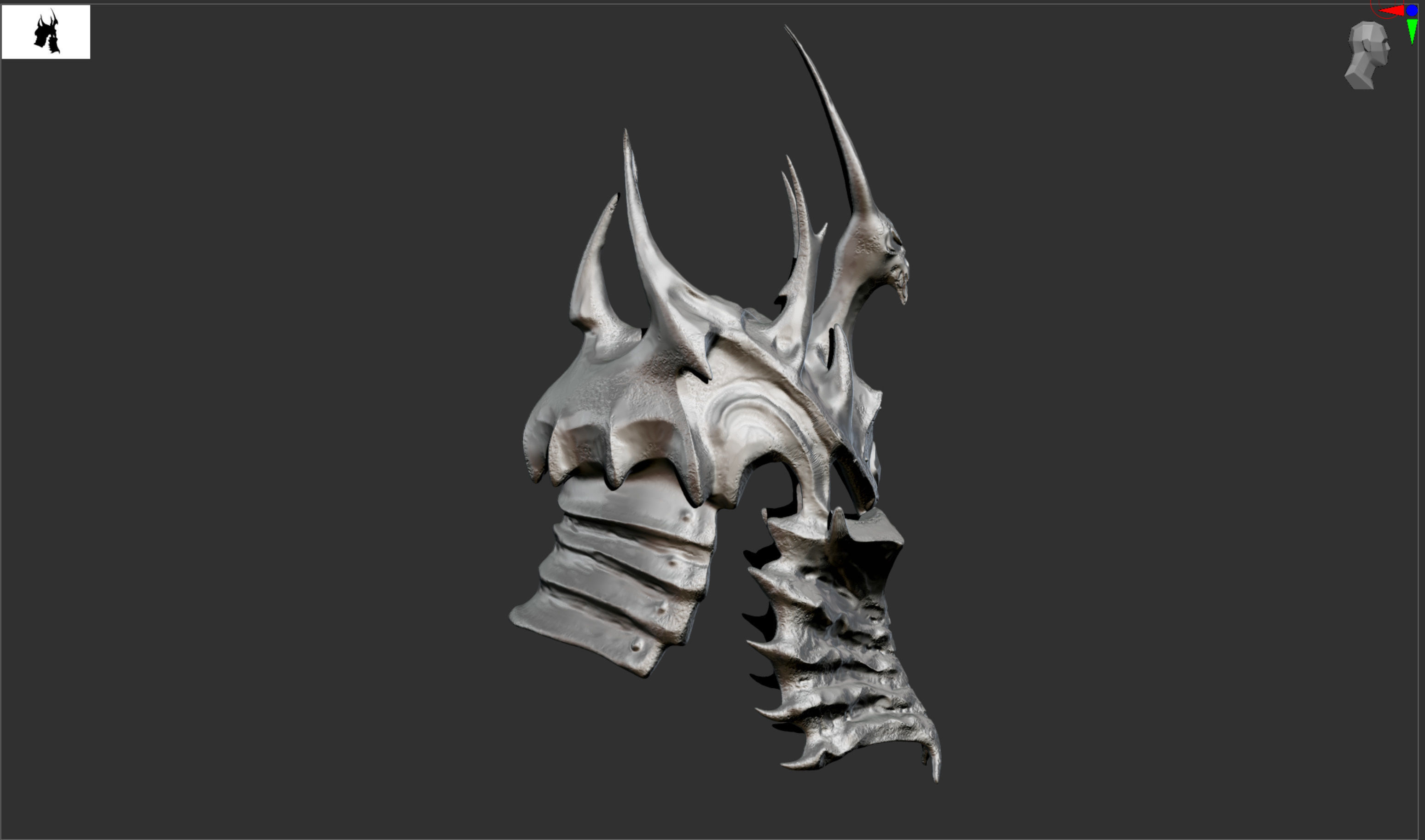 Lich King Helm of Domination cosplay or prop 3D print model_7