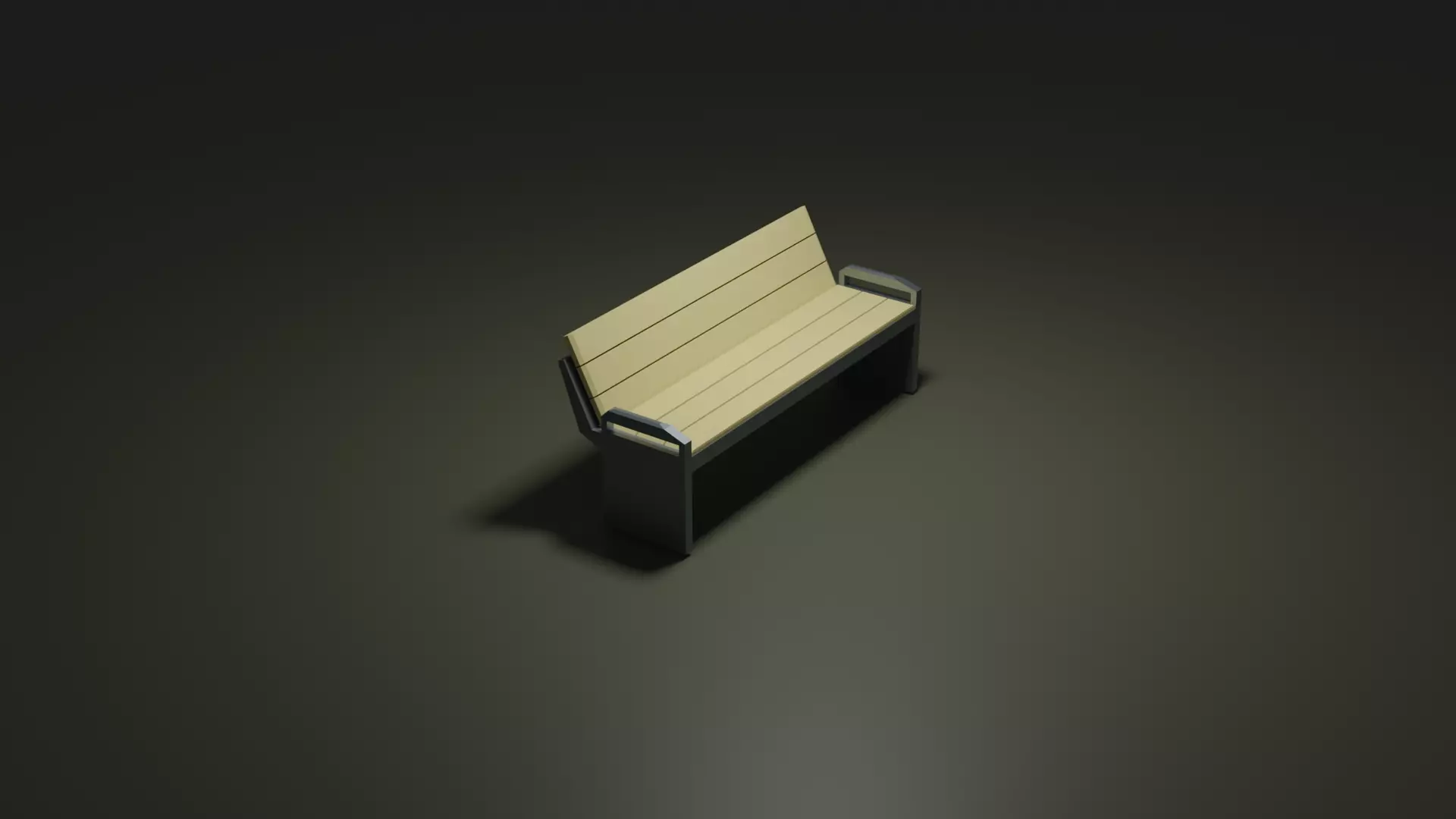 Bench Free low-poly 3D model