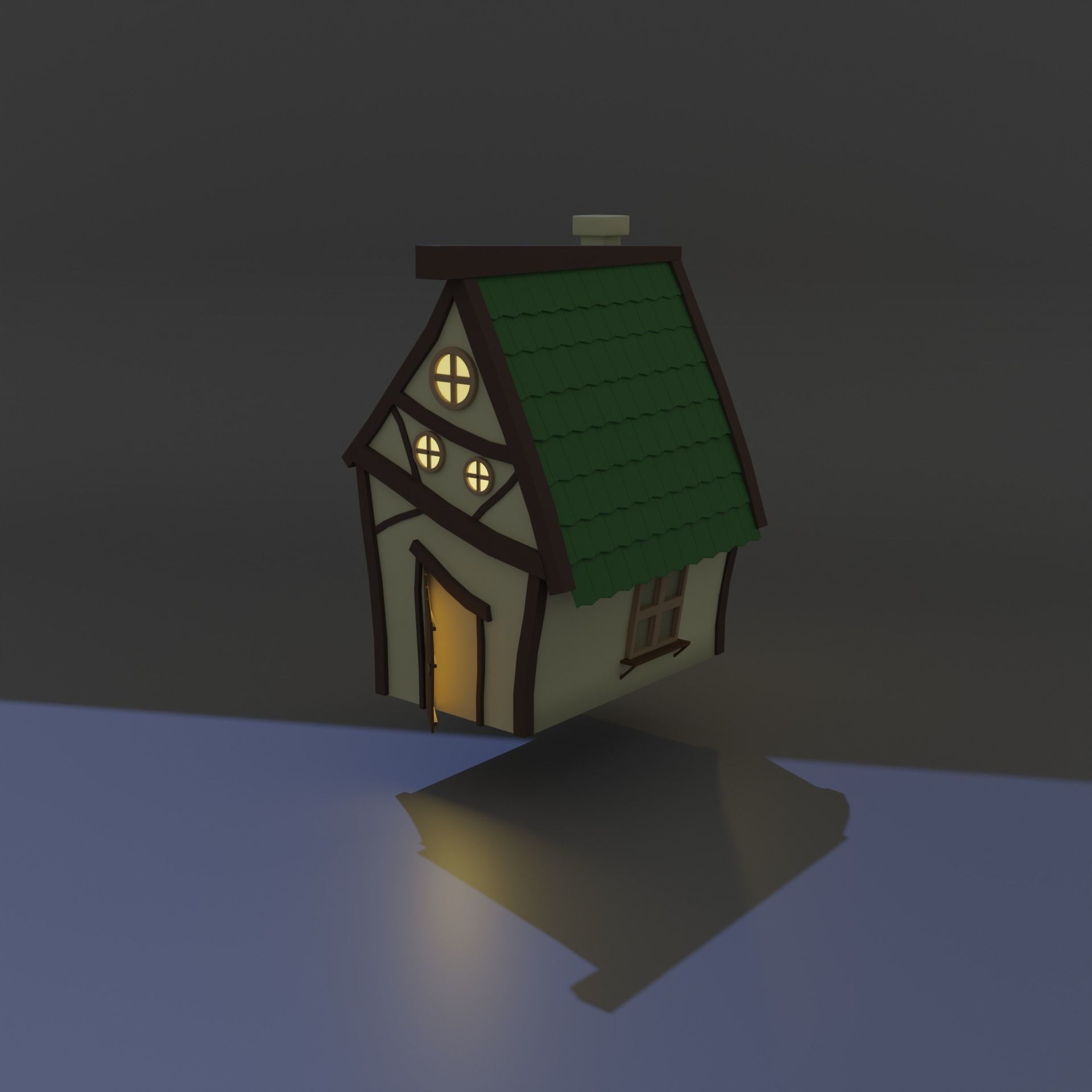 Styalised House 3D model_2