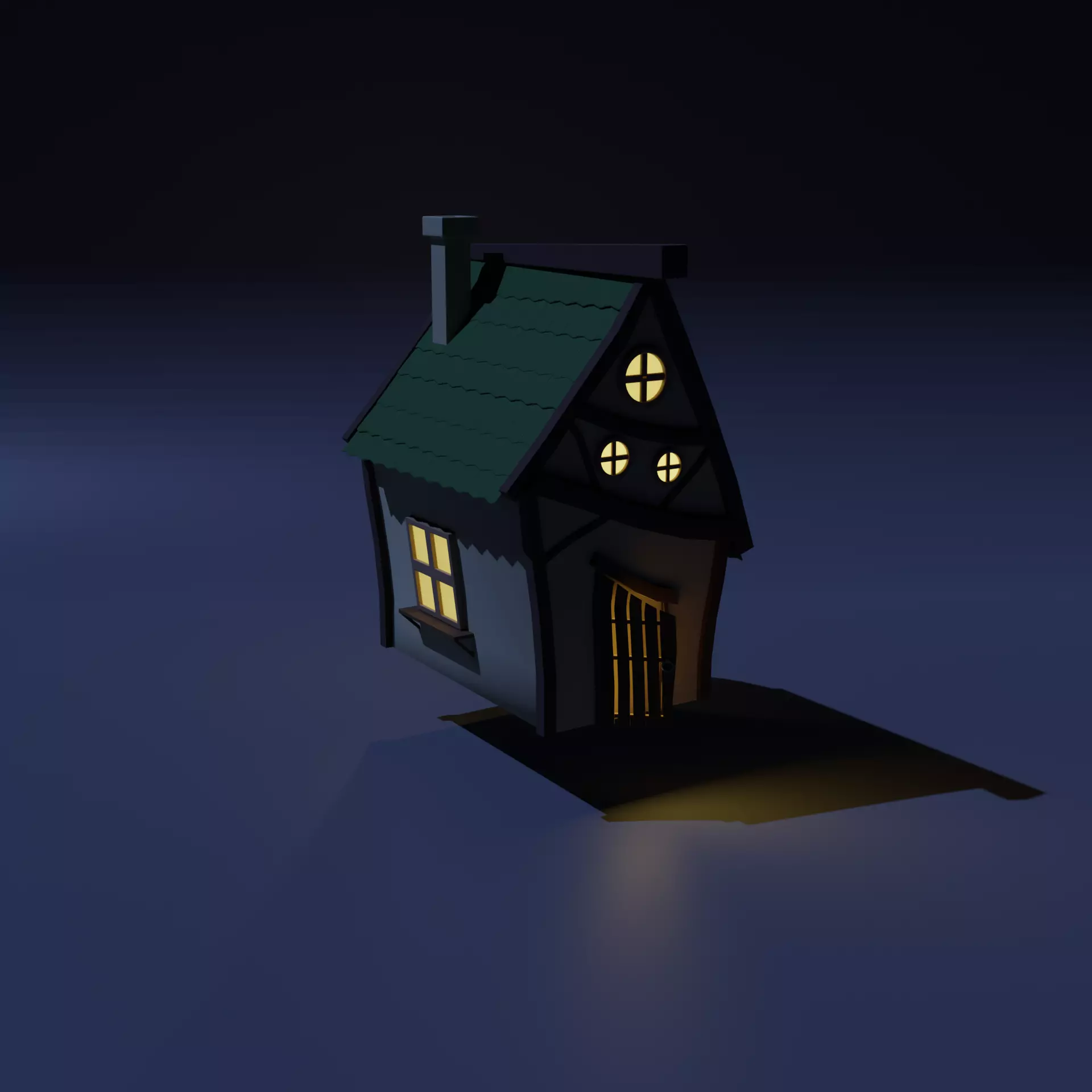 Styalised House 3D model_0