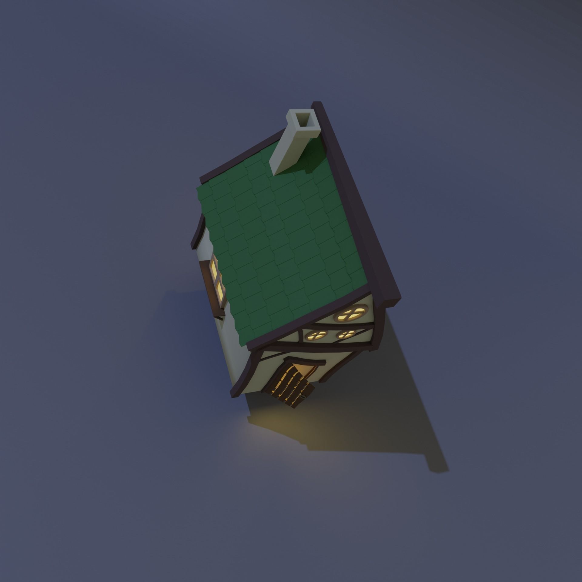 Styalised House 3D model_5