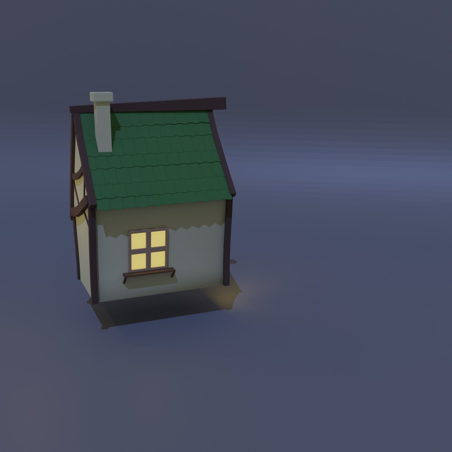 Styalised House 3D model_4