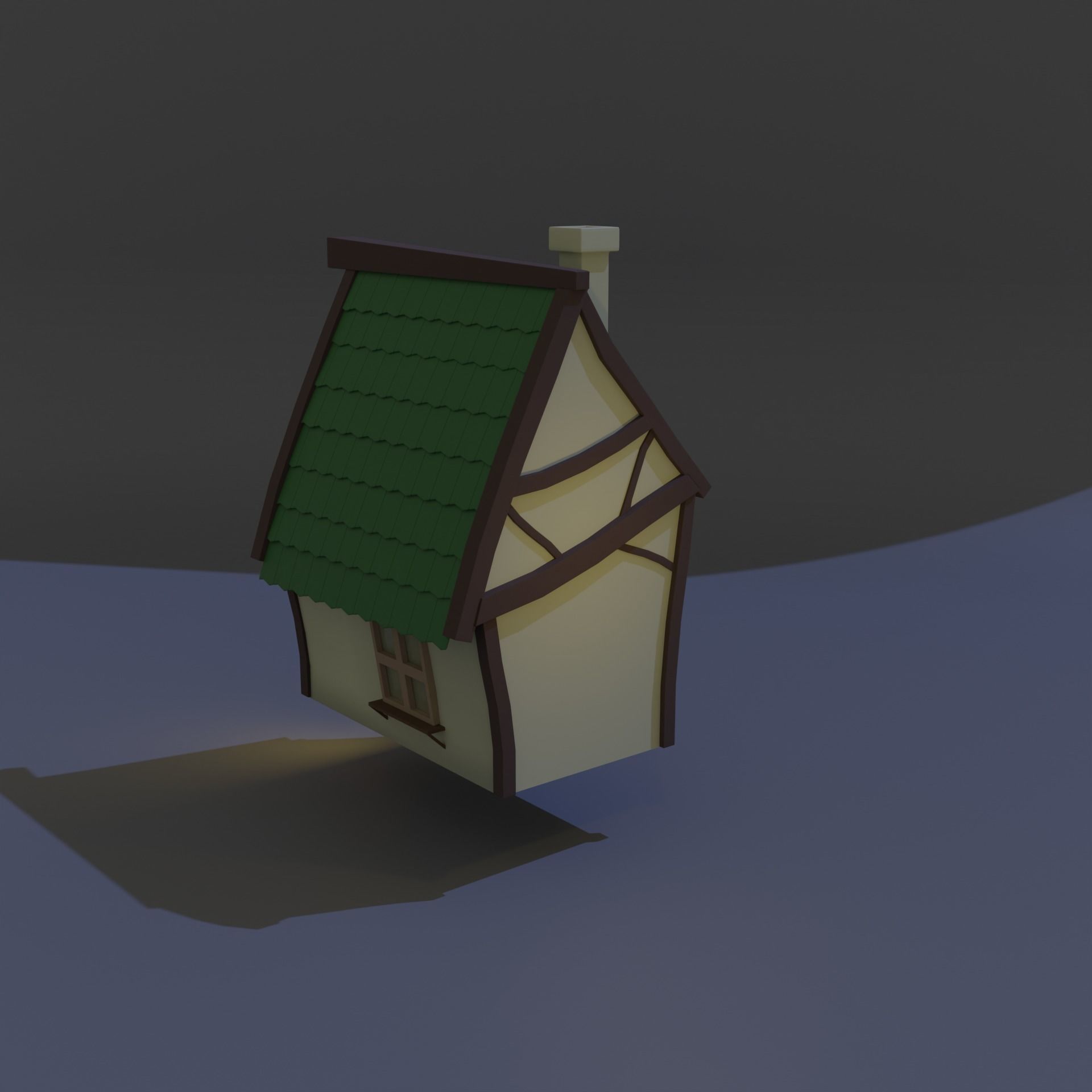 Styalised House 3D model_3