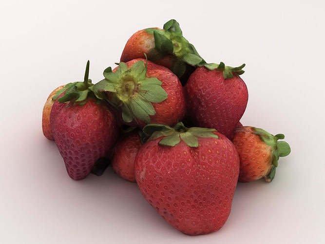Pile of Strawberries 3D model 4
