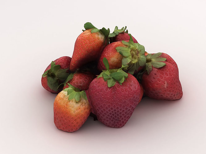 Pile of Strawberries 3D model 5