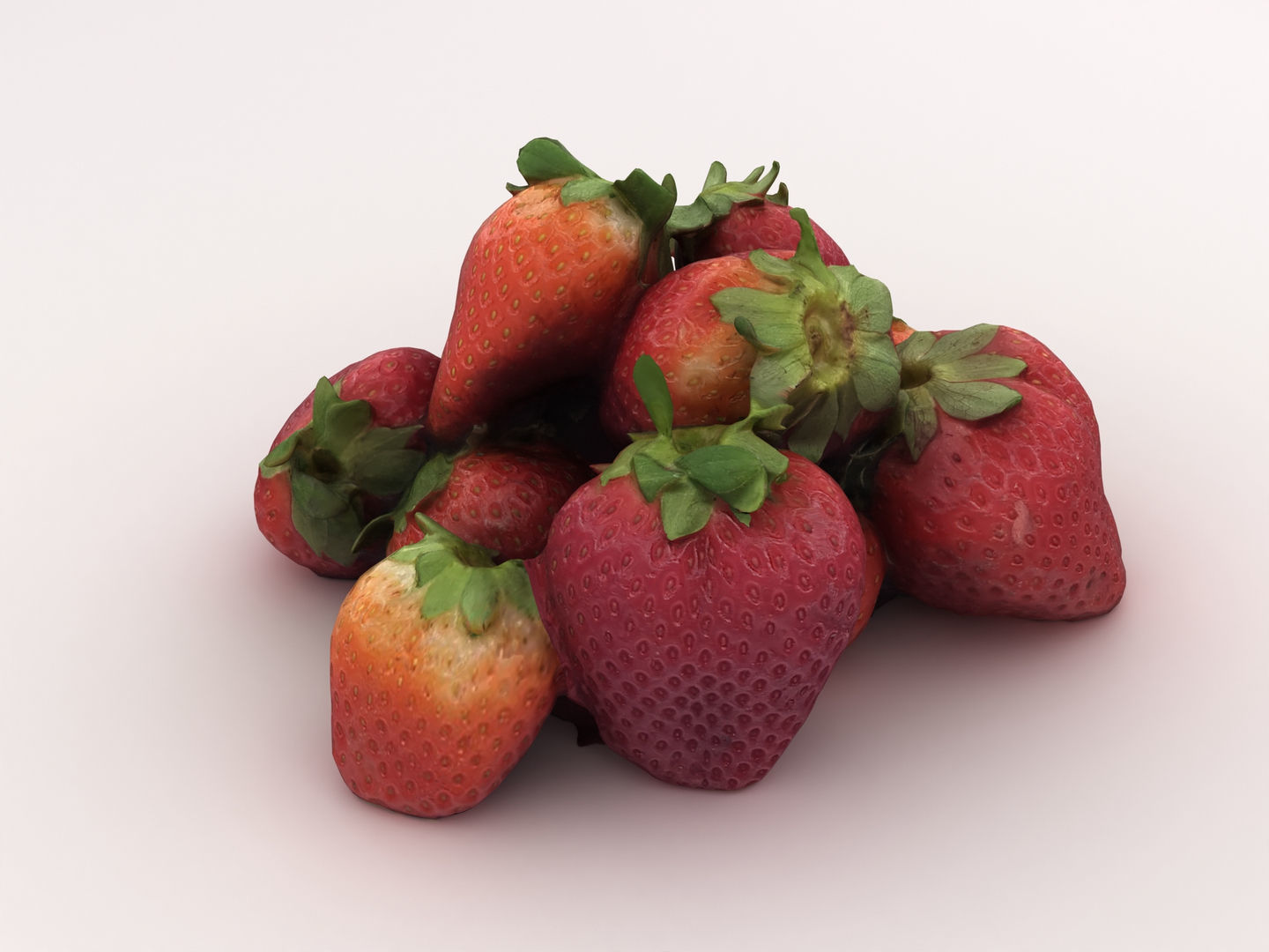 Pile of Strawberries 3D model_4