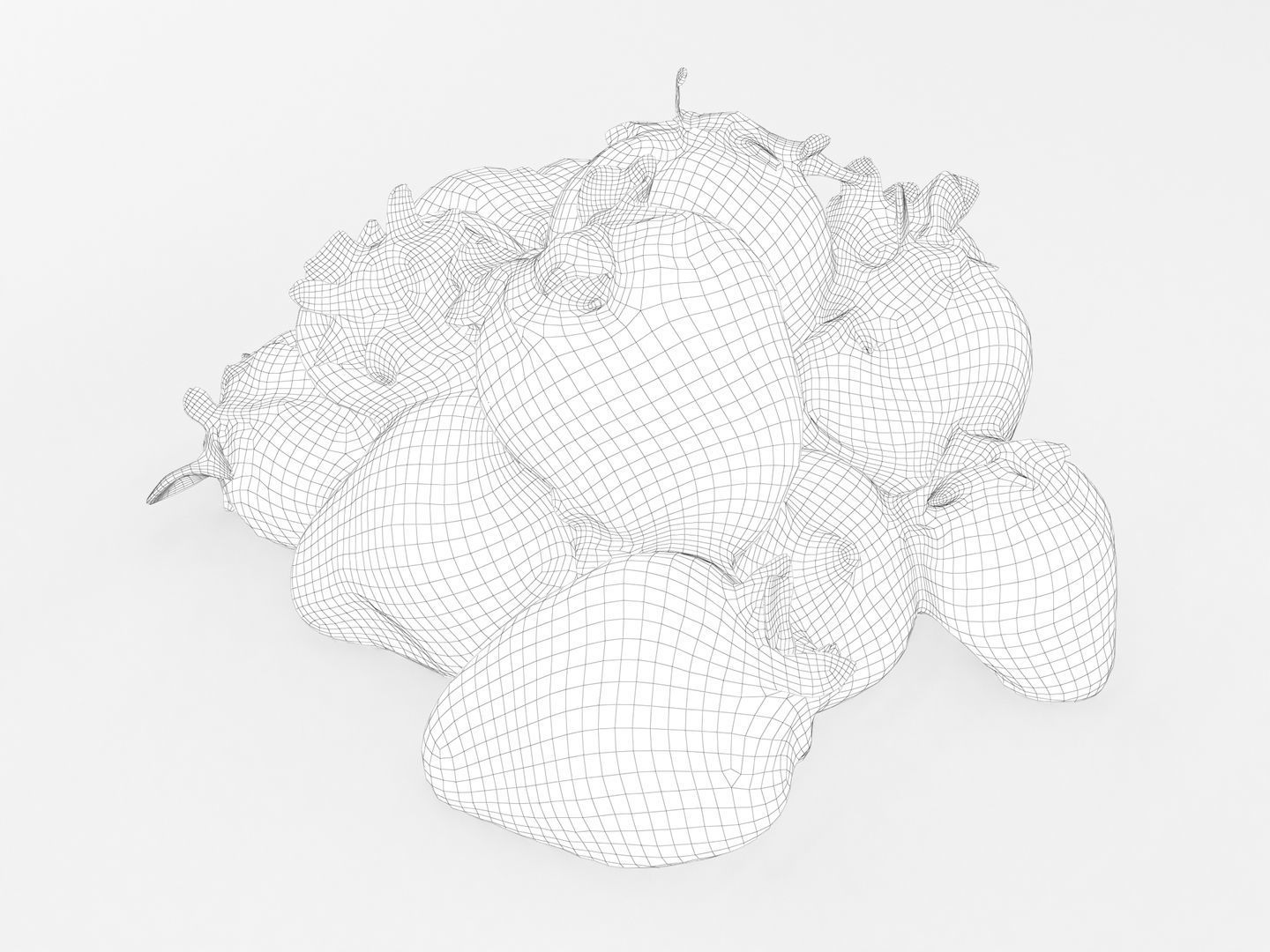 Pile of Strawberries 3D model_9