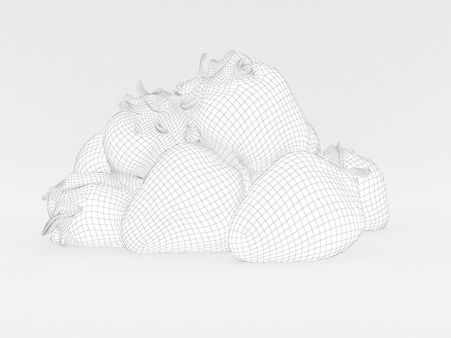 Pile of Strawberries 3D model_15