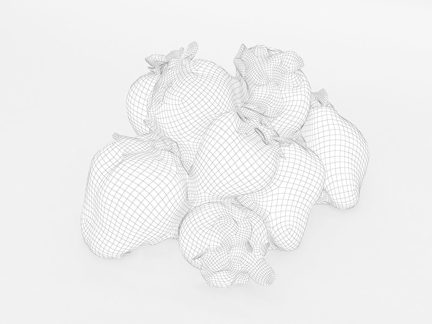 Pile of Strawberries 3D model_11