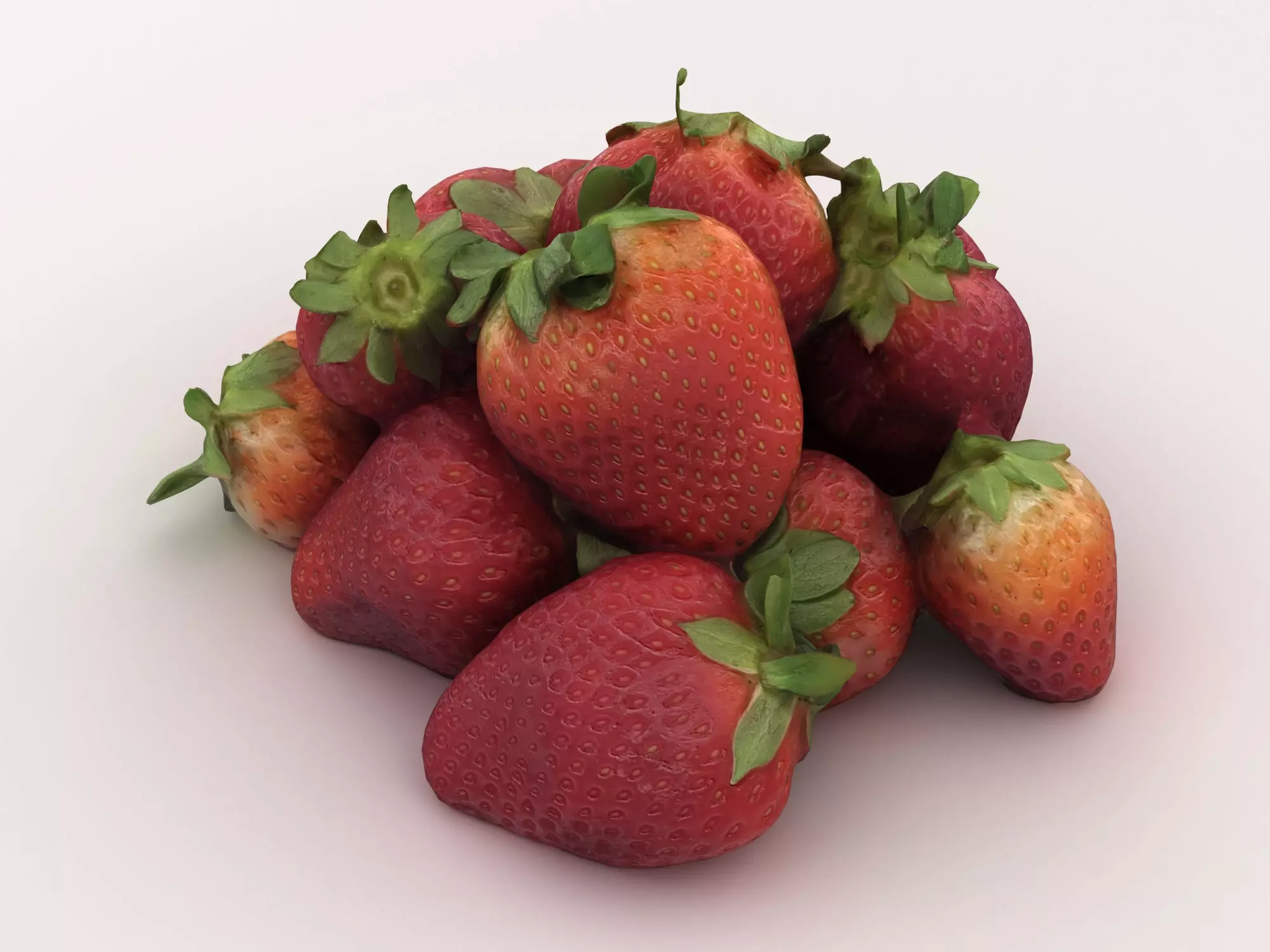 Pile of Strawberries 3D model_0