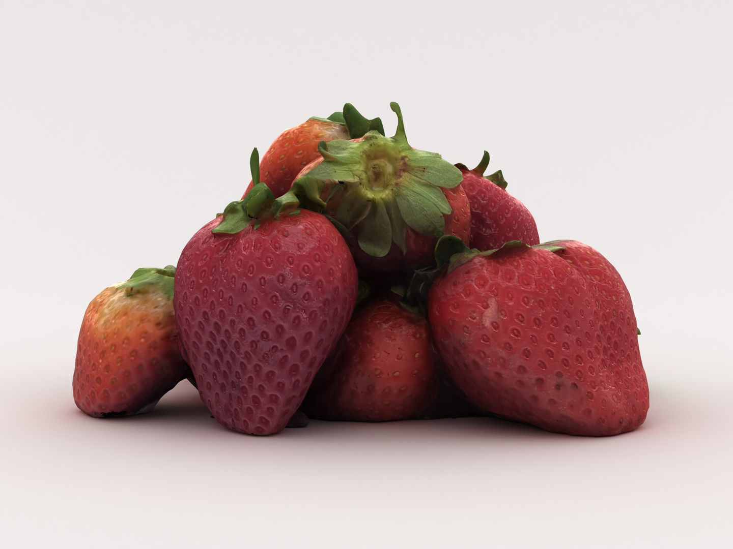 Pile of Strawberries 3D model_7
