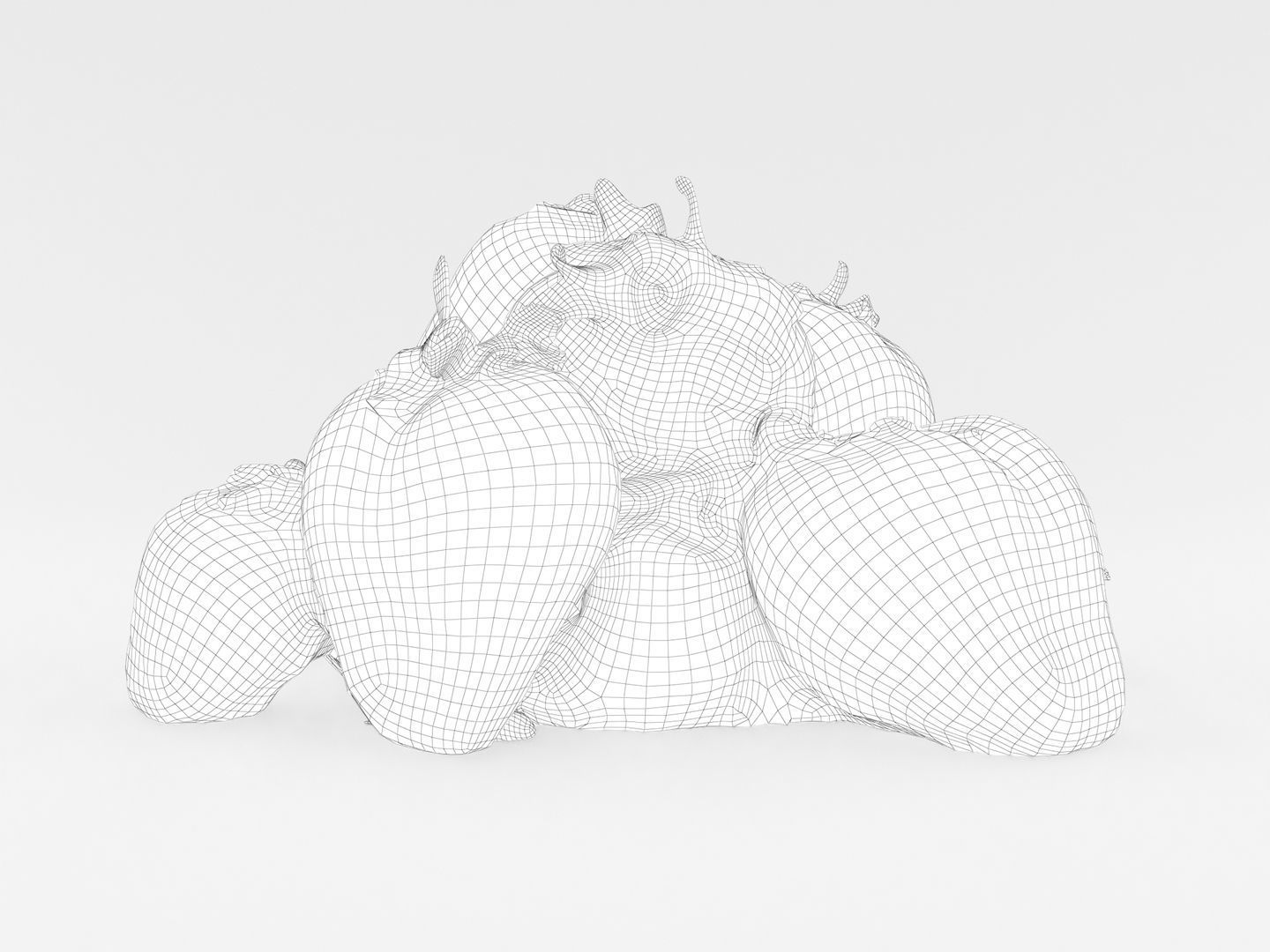 Pile of Strawberries 3D model_16