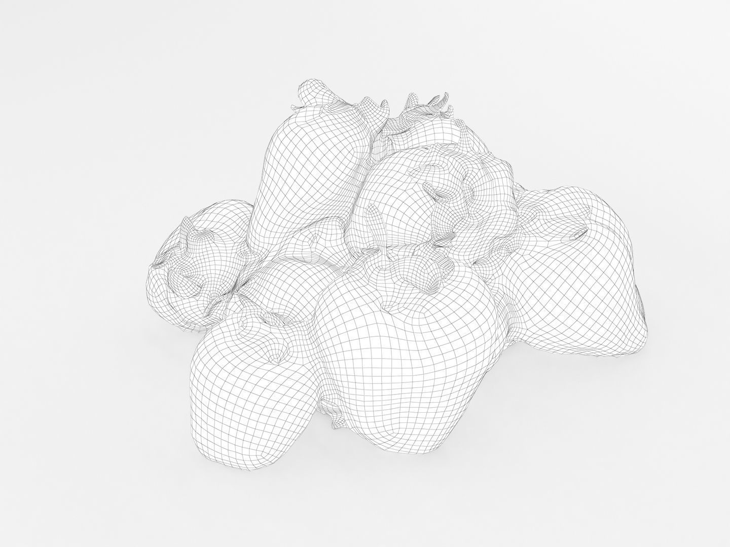 Pile of Strawberries 3D model_13
