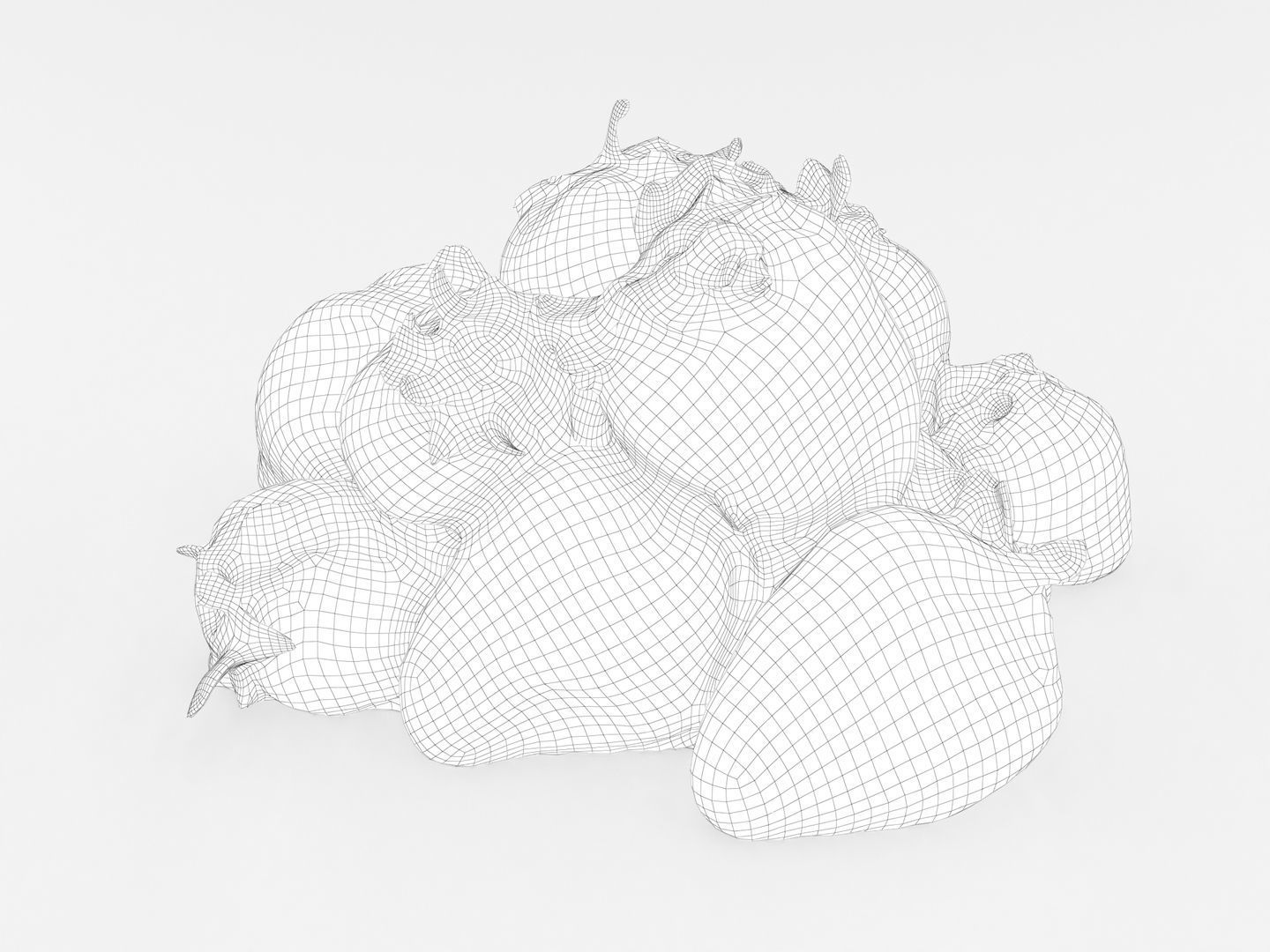 Pile of Strawberries 3D model_10