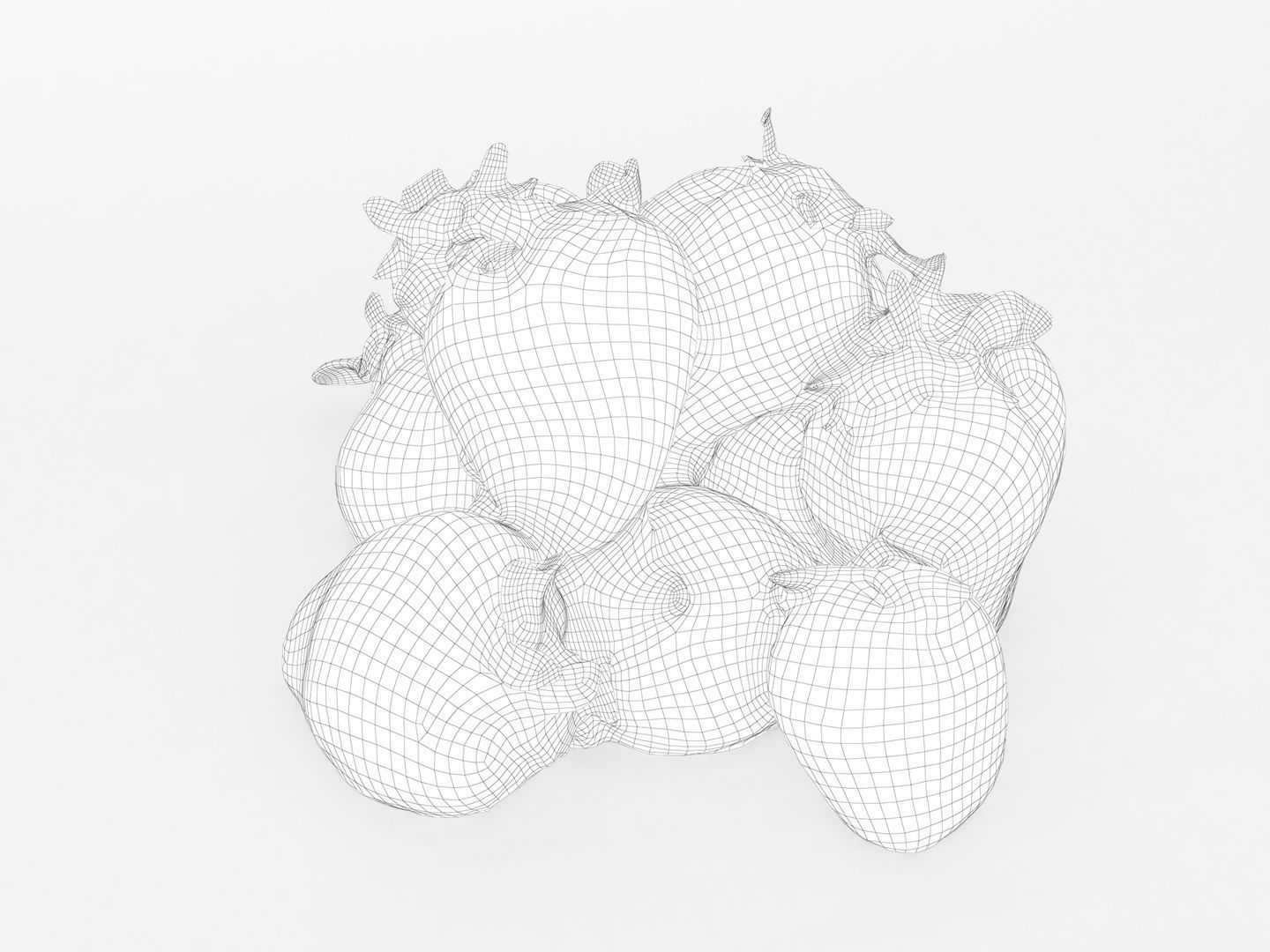 Pile of Strawberries 3D model_14