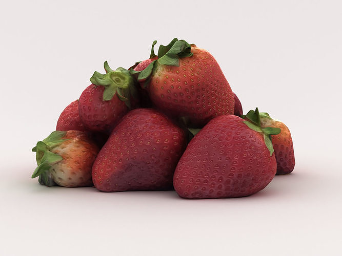 Pile of Strawberries 3D model 7