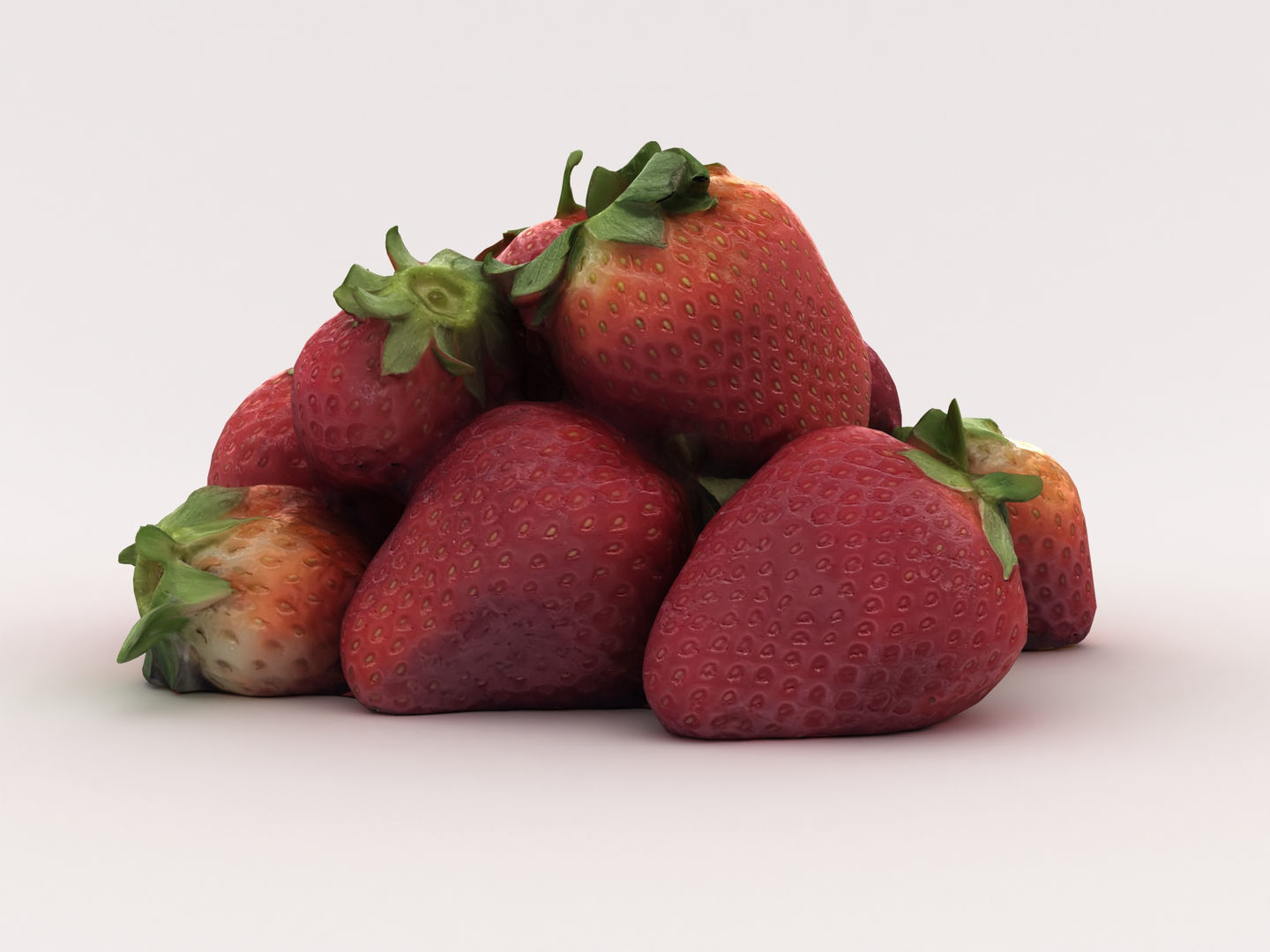 Pile of Strawberries 3D model_6
